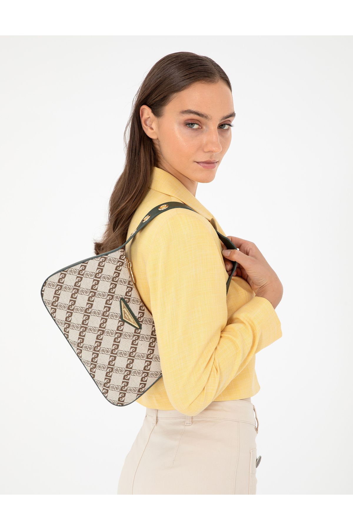 کیف شانه سبز 50297496-VR054 Pierre Cardin