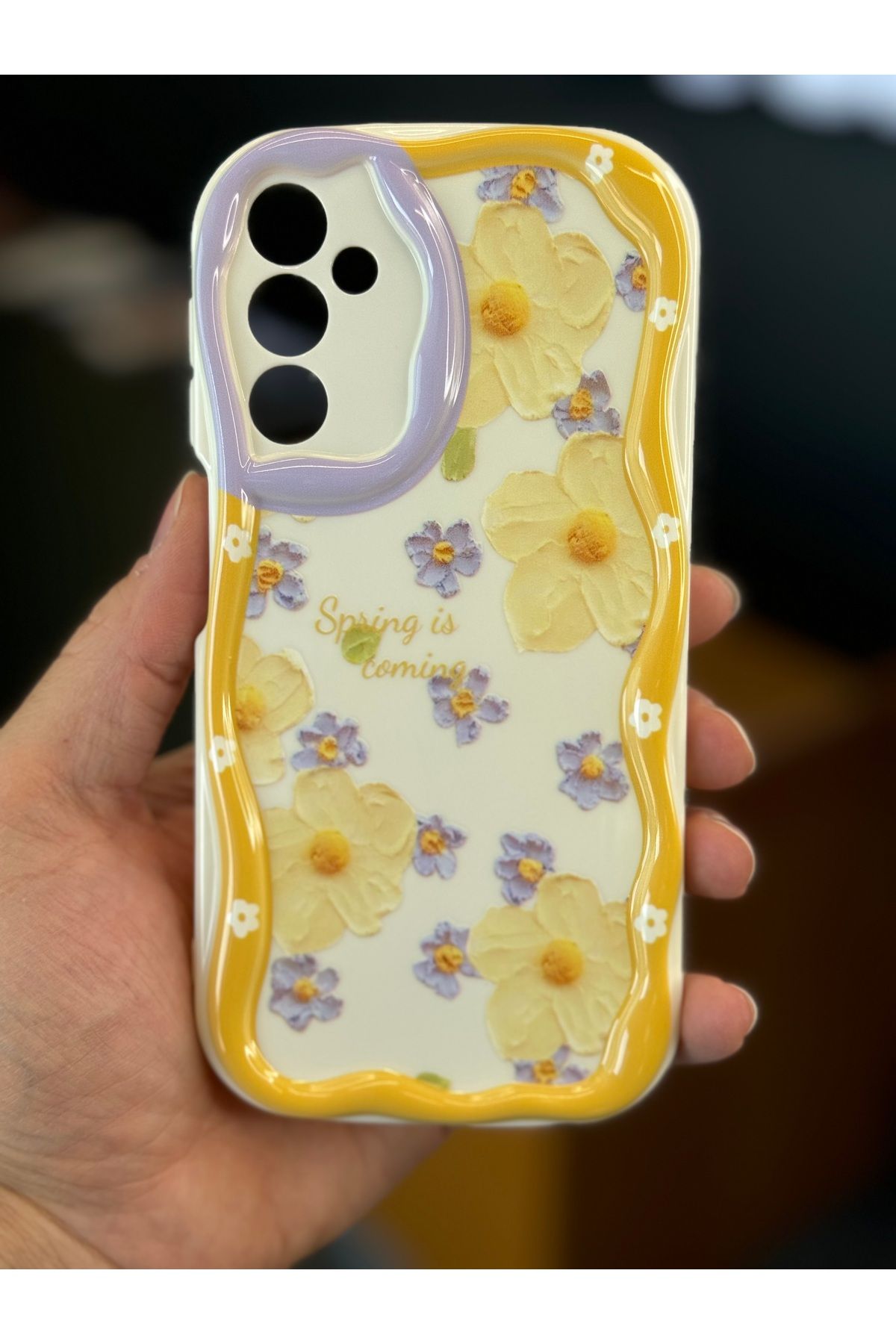 samsung galaxy a54 couverture de la caméra de surveillance de lappareil photo camomille couleur silicon avec des motifs de fleurs de camomille