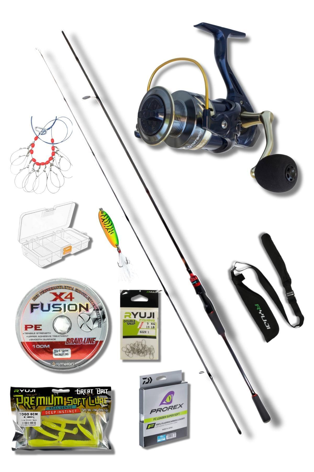 ست چوب ماهیگیری LUNA 2.25M 05 10 GR 2000 LRF مجموعه Ryuji