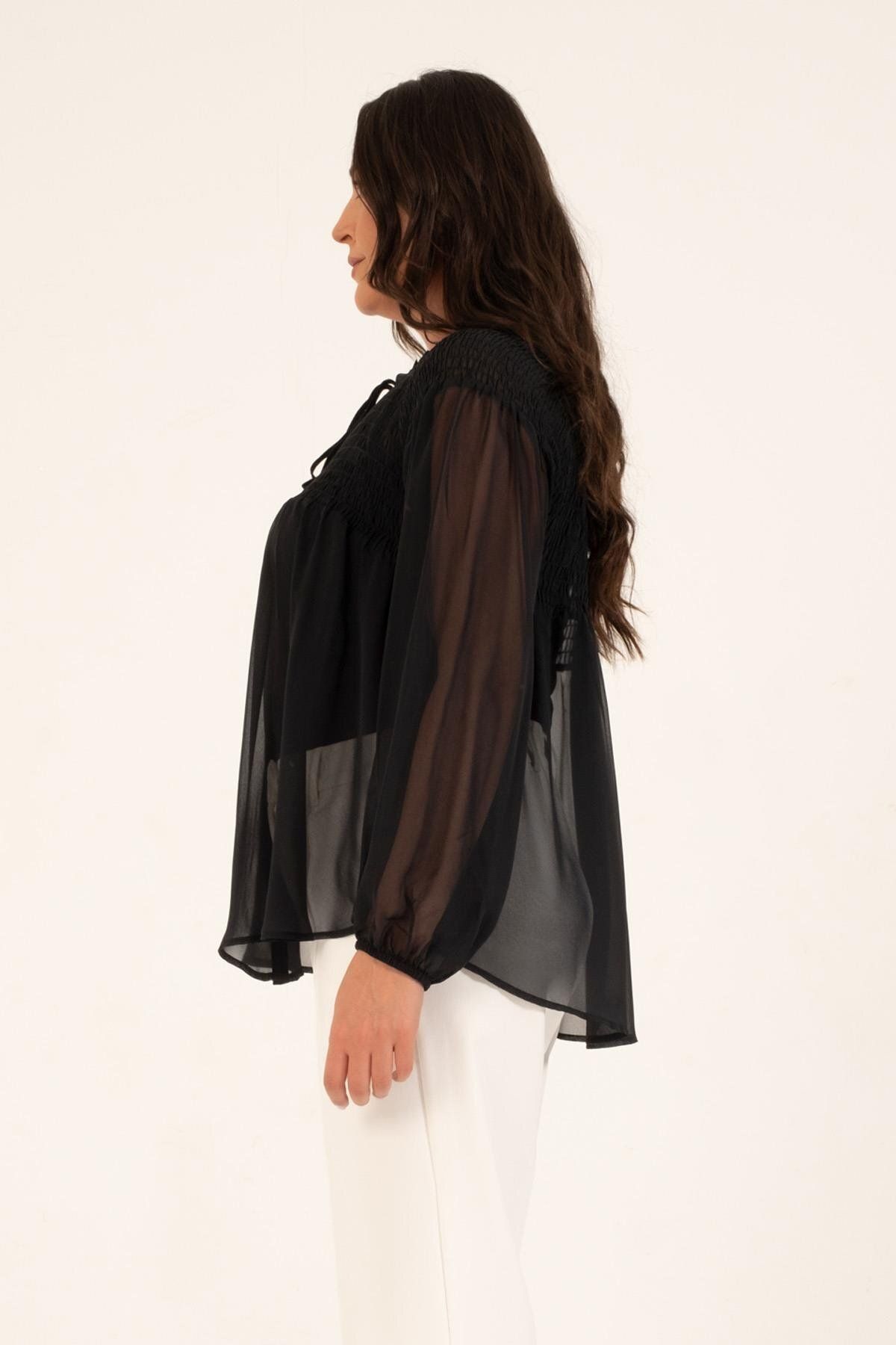 MYLİNE-Gipe Detailed Chiffon Blouse 3