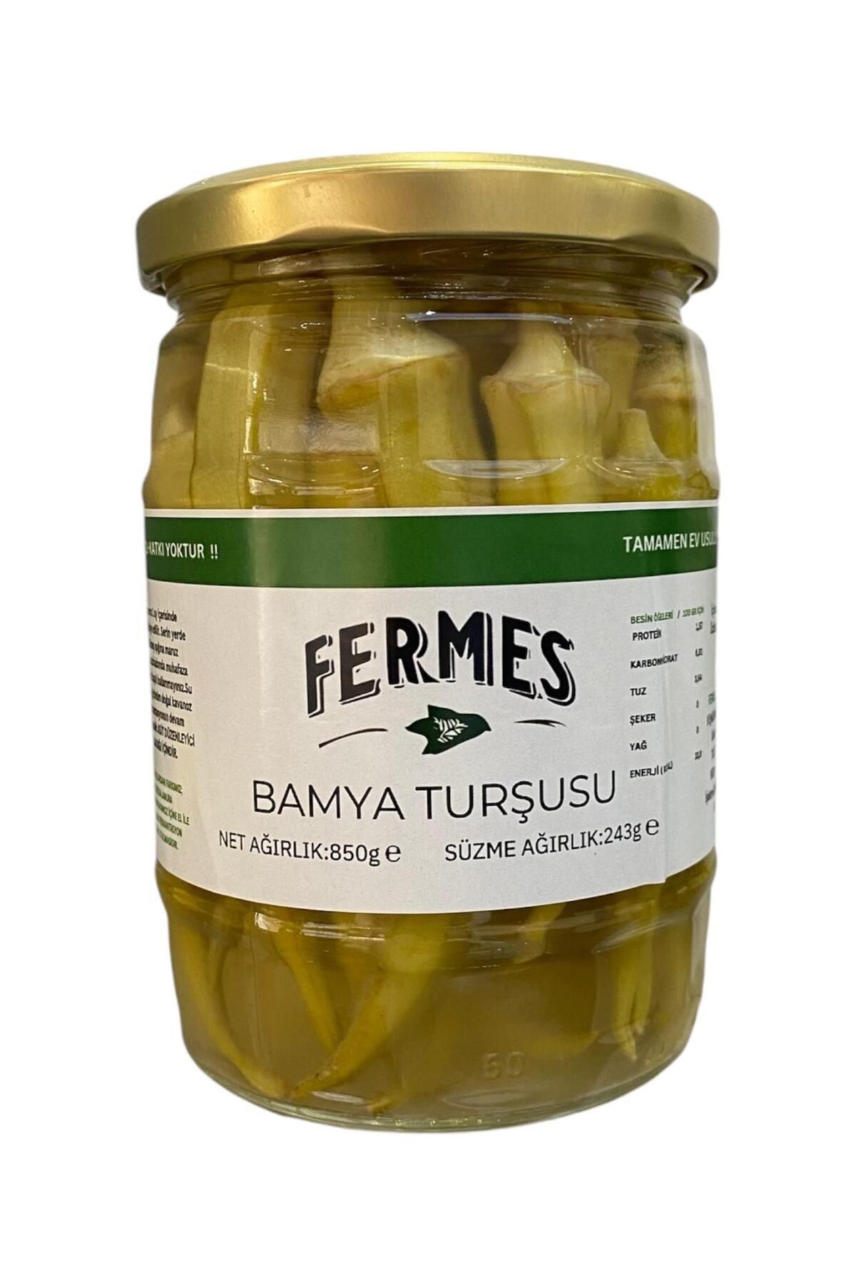 fermes Bamya turşusu katkısız doğal ev yapımı