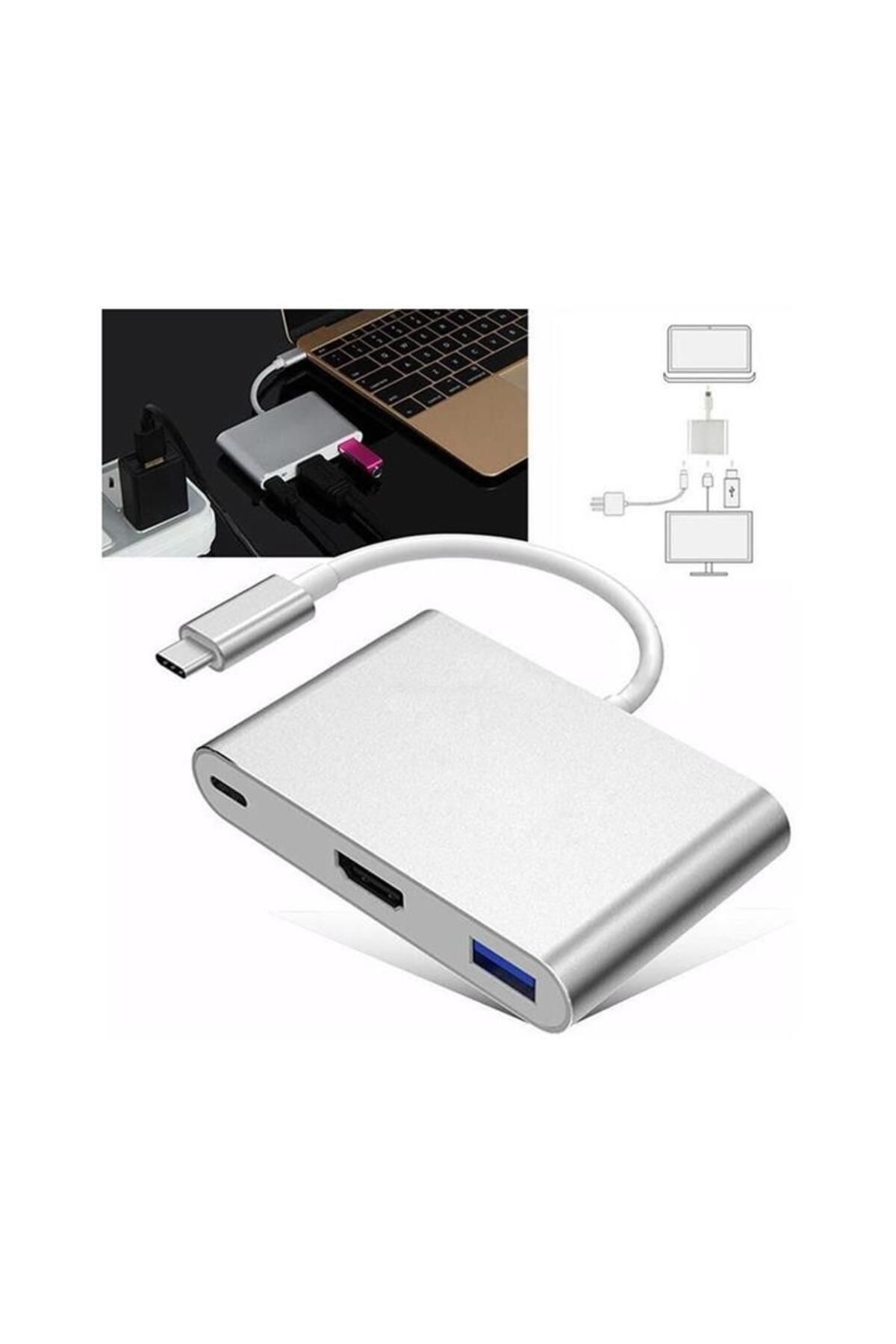 BLS STORE Codegen CDG-CNV39 USB 3.1 Type-C - USB 3.0+ HDMI+ USB 3.1 Type-C Çoklayıcı Adaptör