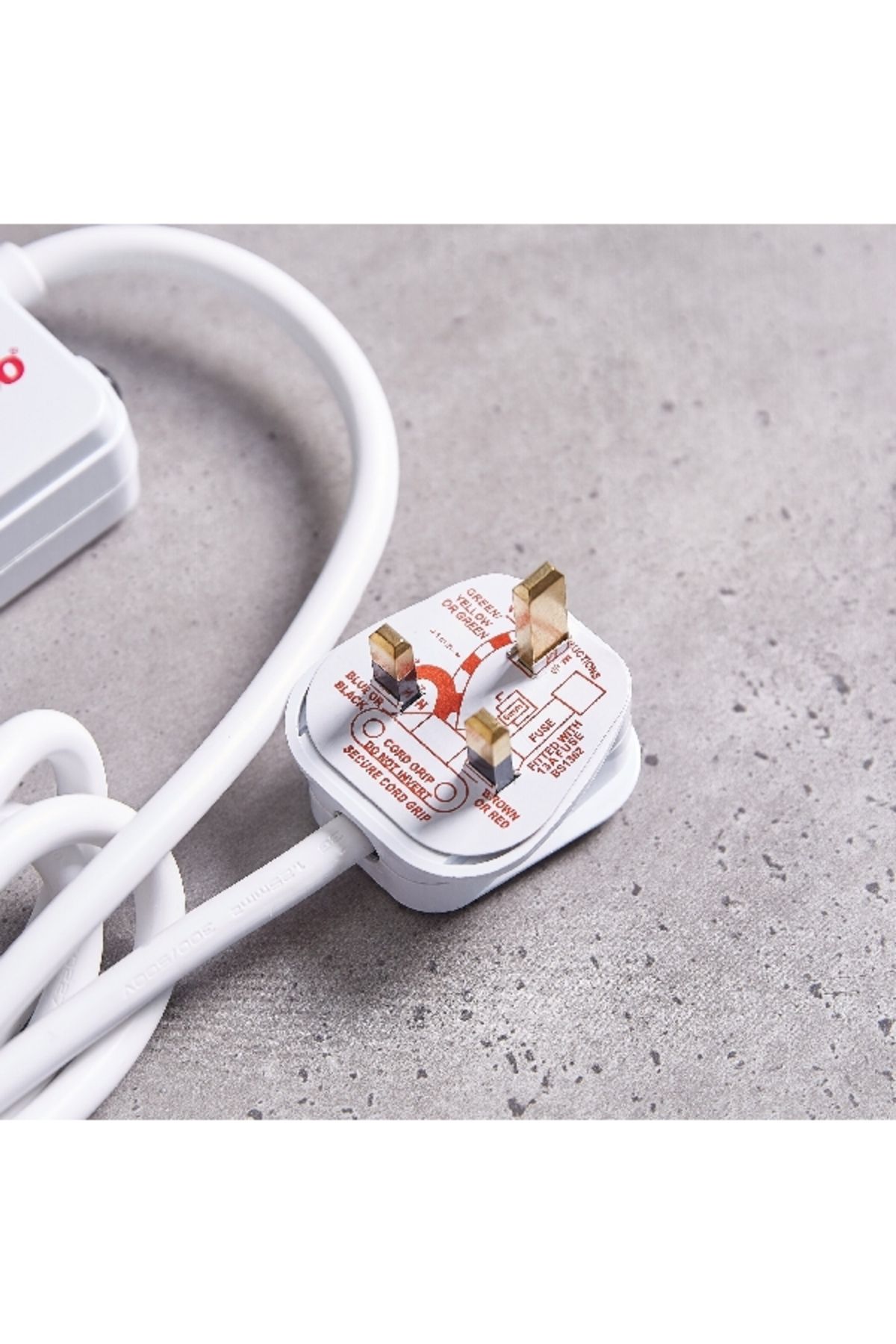 Home Box-4-Way Switch Socket with 2 m Cord & USB Charger 3