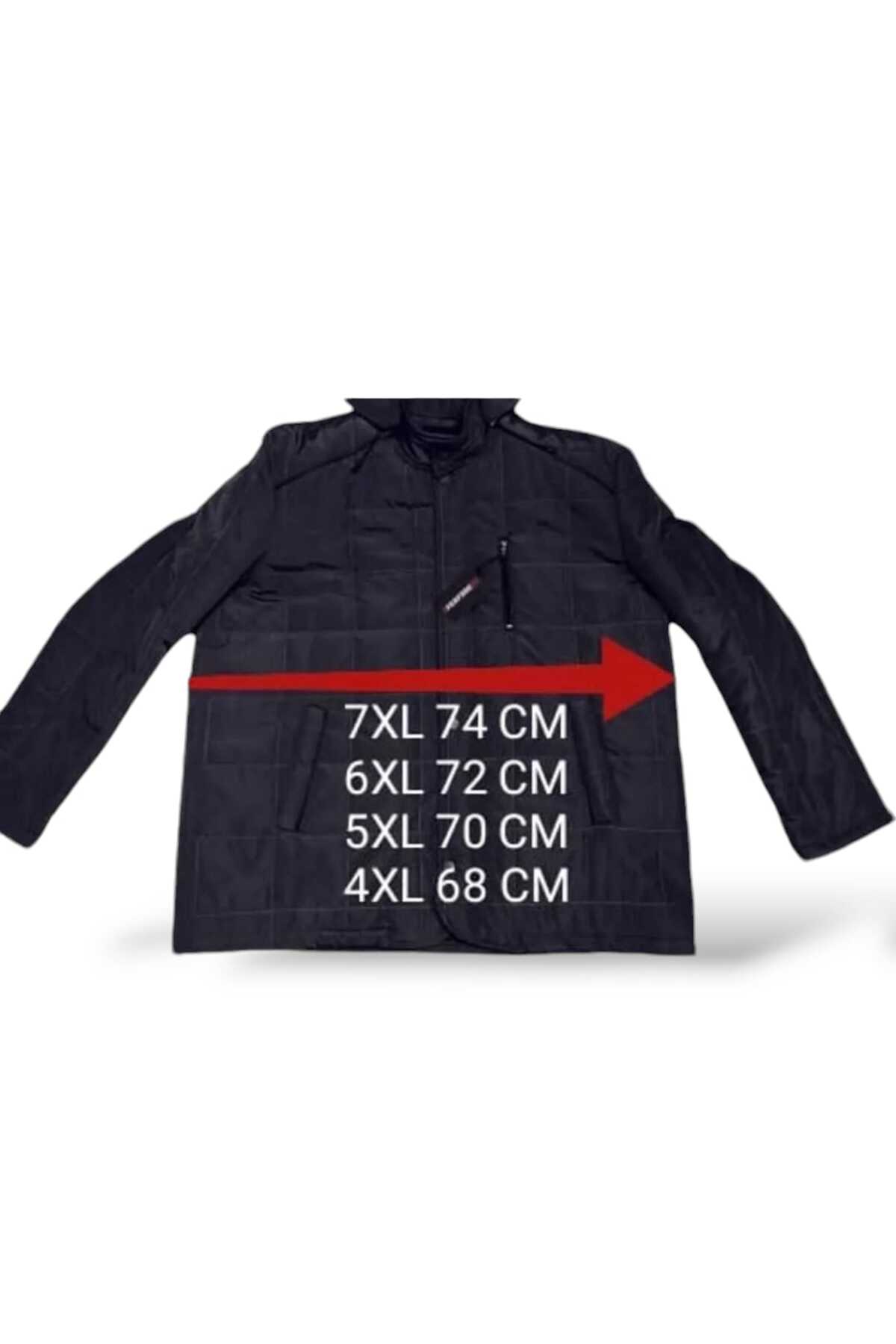 Perfore Büyük Beden Erkek Kaban. 4XL, 5XL, 6XL,7XL görsel 7
