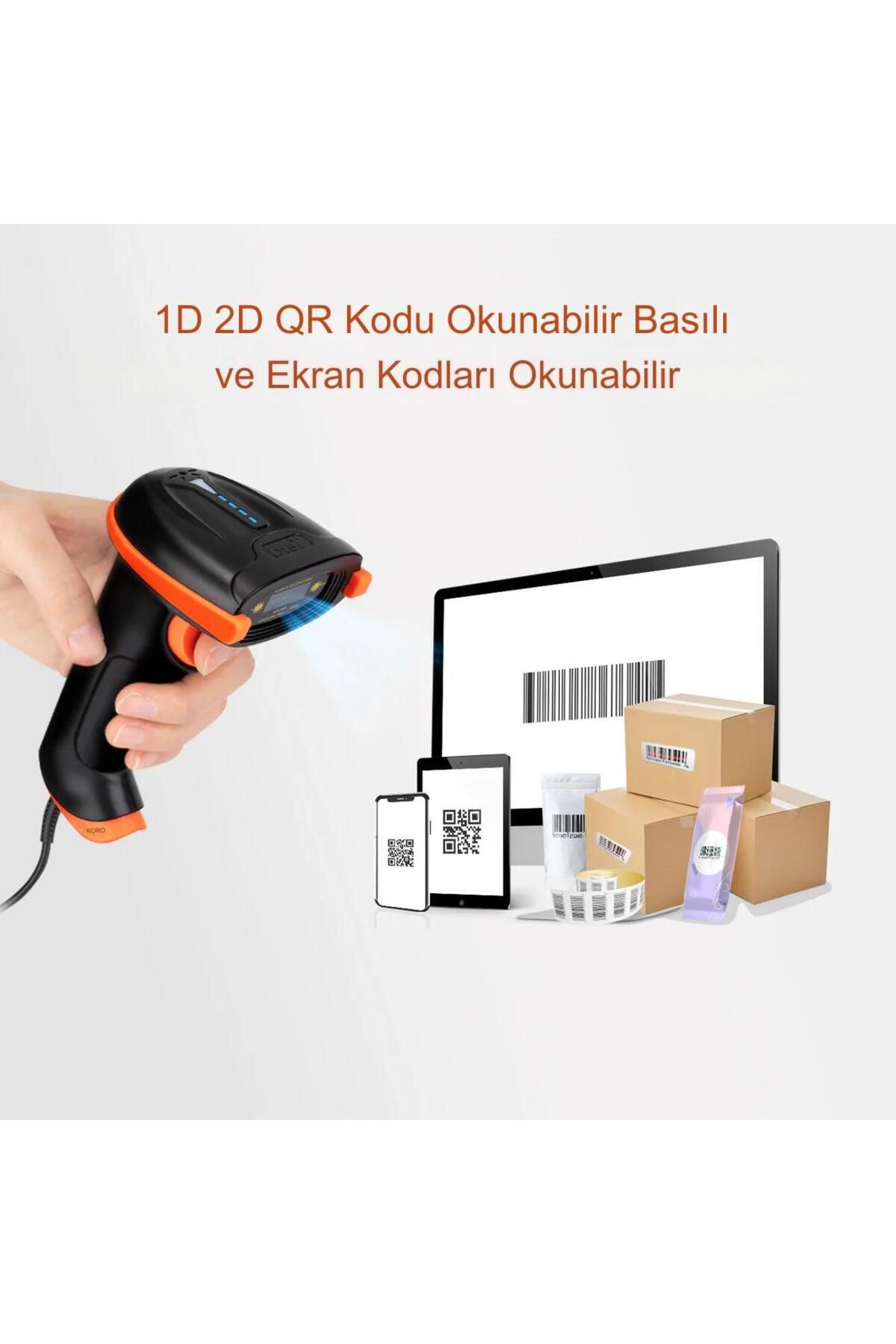 TERA-Qr Barcode Scanner D5100Y - 1D 2D Wired, Dustproof and Impact Resistant 2