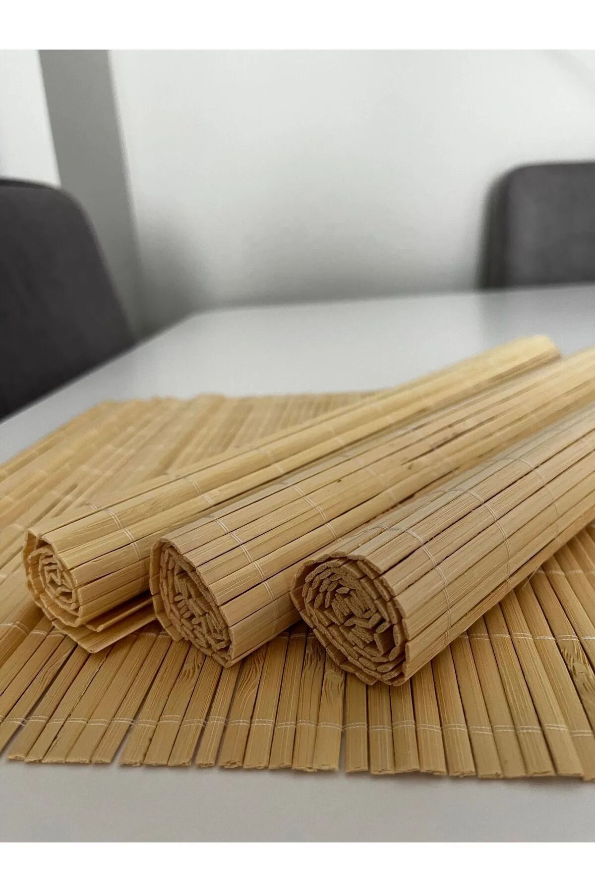 Bamboo-Bamboo American Placemat Foldable Plate (4 Pieces) 4