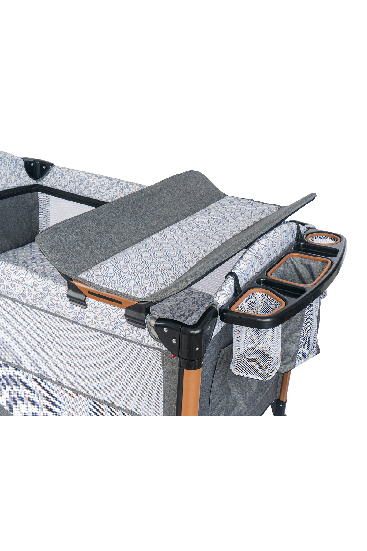 Mamma Luxury Alüminyum Anne Yanı Organizerli Dönenceli Park Yatak Beşik 70 x 110 cm. fotoğrafı 6 (önizleme)