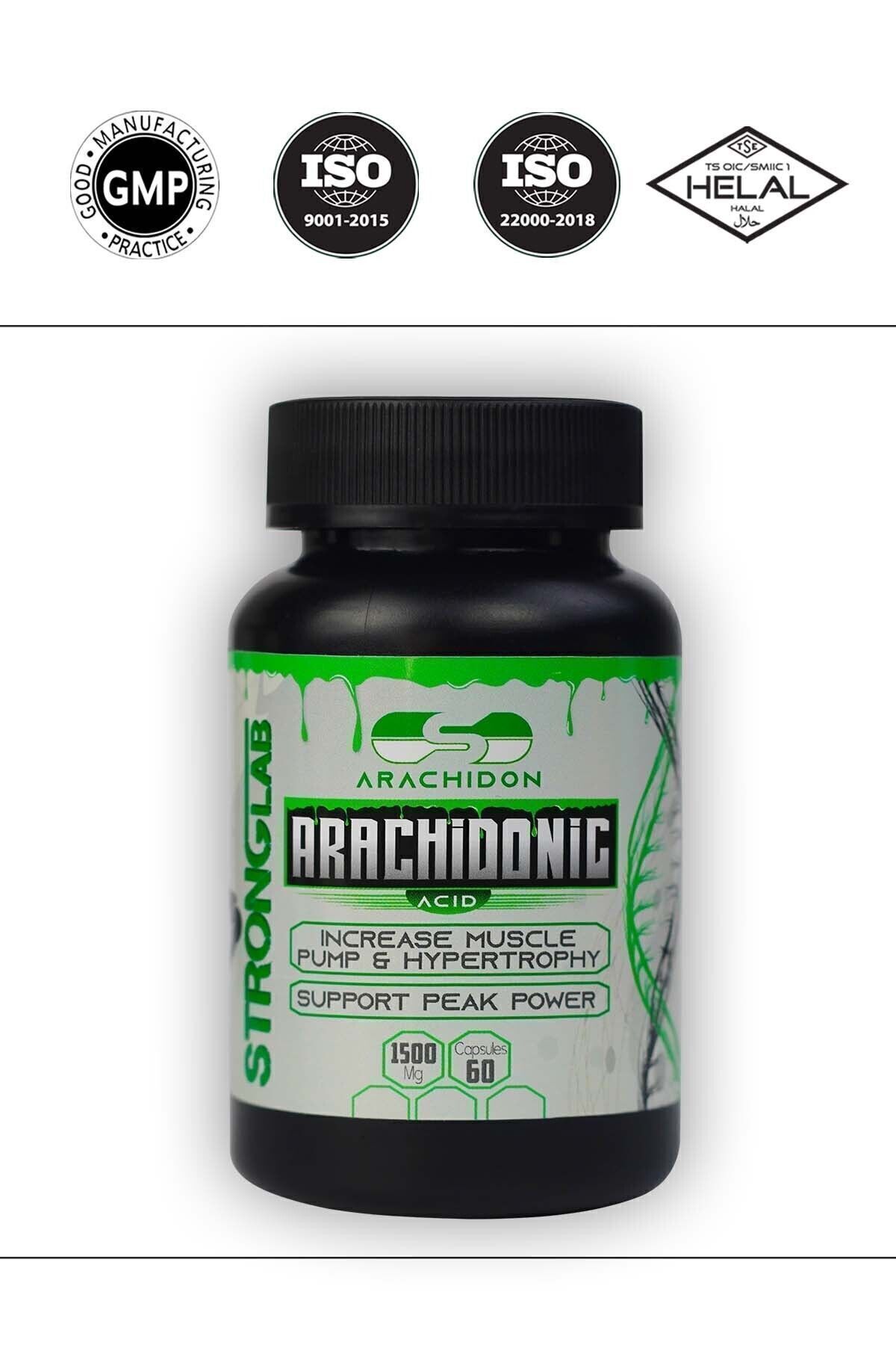 Strong Lab Arachidonic Acid, Pre-workout, Kas Gelistirici, Pump, Güç Ve 1500 Mg 60 Kapsül