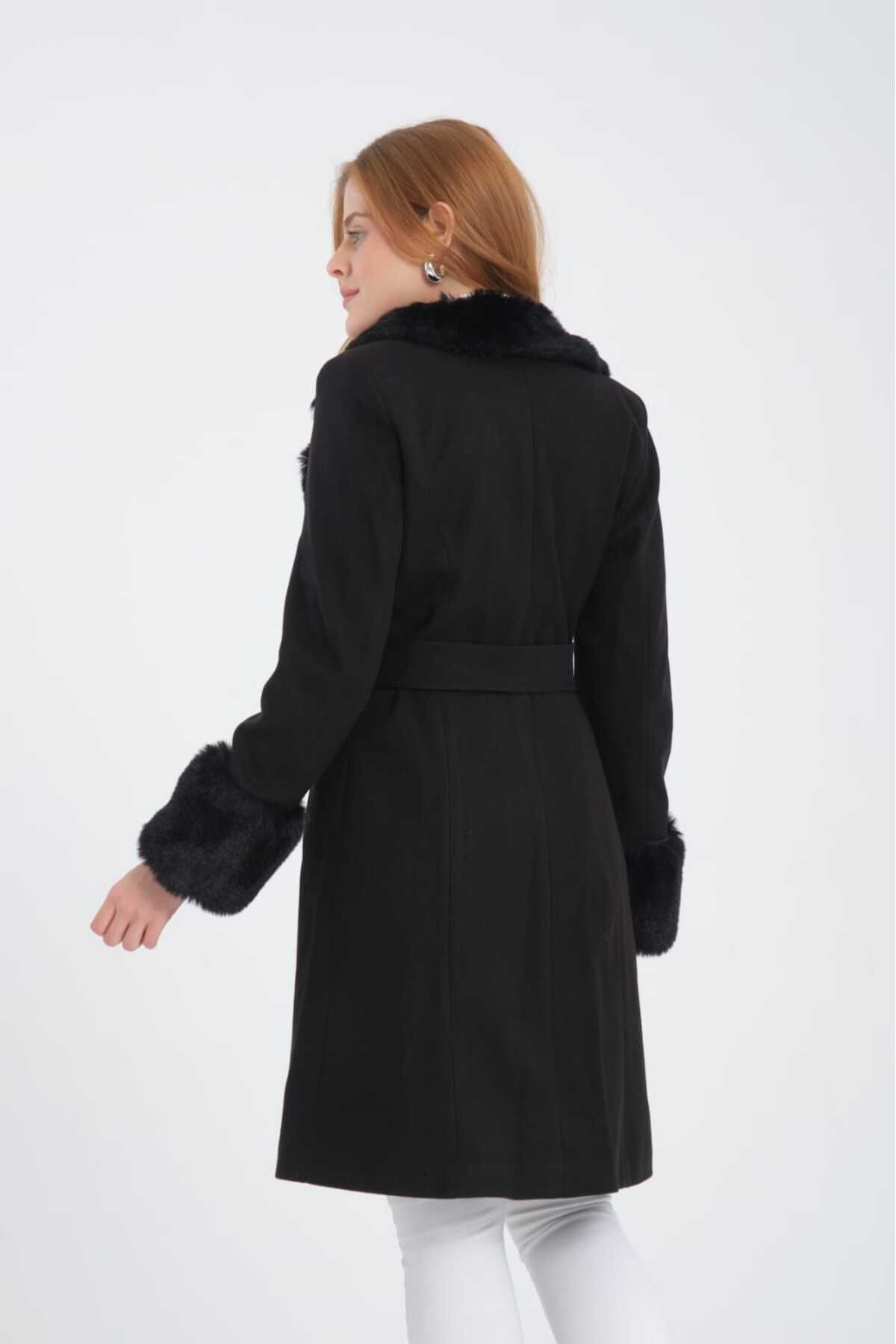 Mislina-Sheepskin Coat with Sheepskin Lining on Collar and Sleeves 2