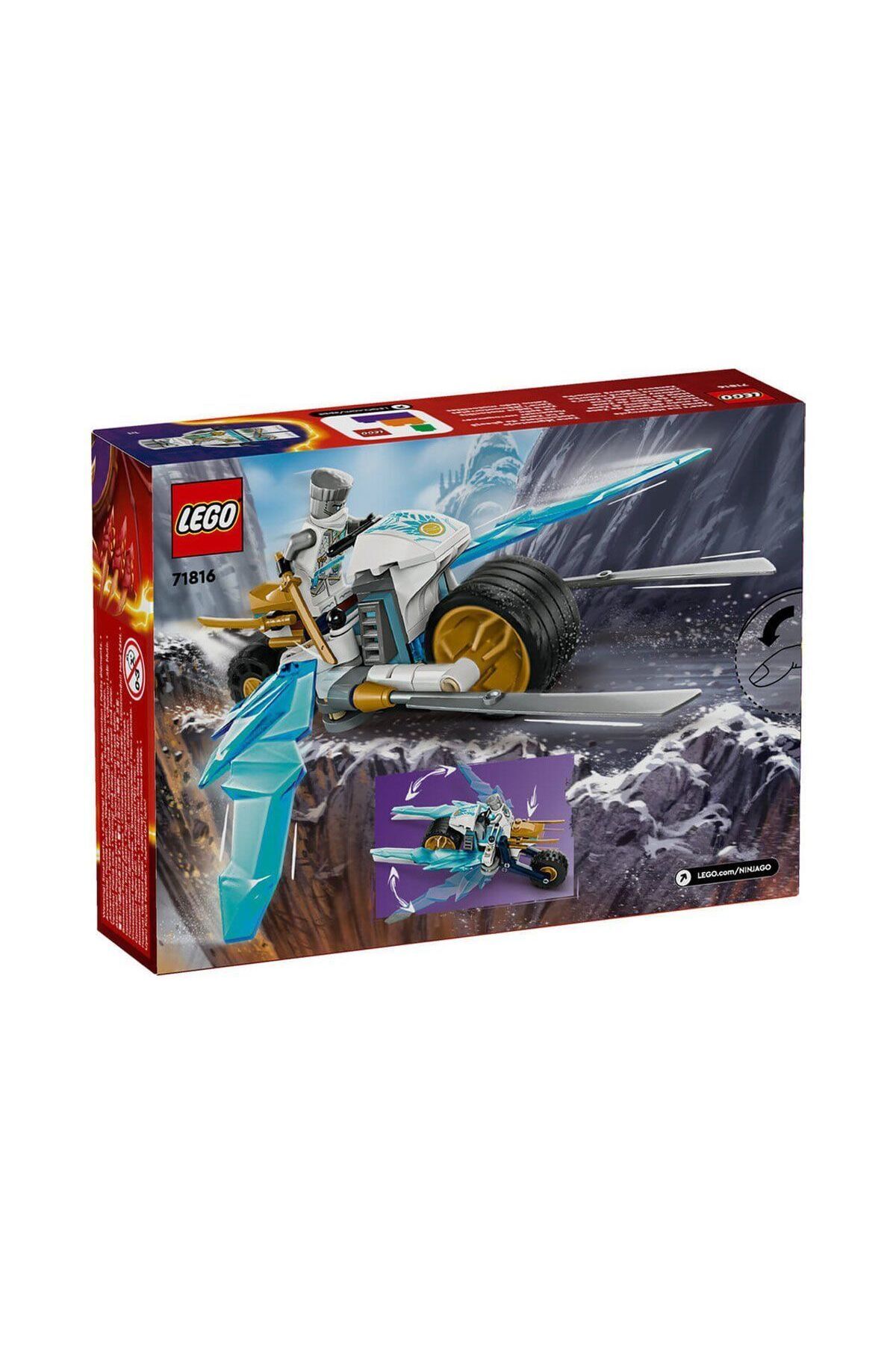 Arcnxx نینجاگو ® موتورسیکلت یخی زین 71816 – مجموعه ساختنی برای سنین ۷ سال و بالاتر (۸۴ قطعه) Sn Ço