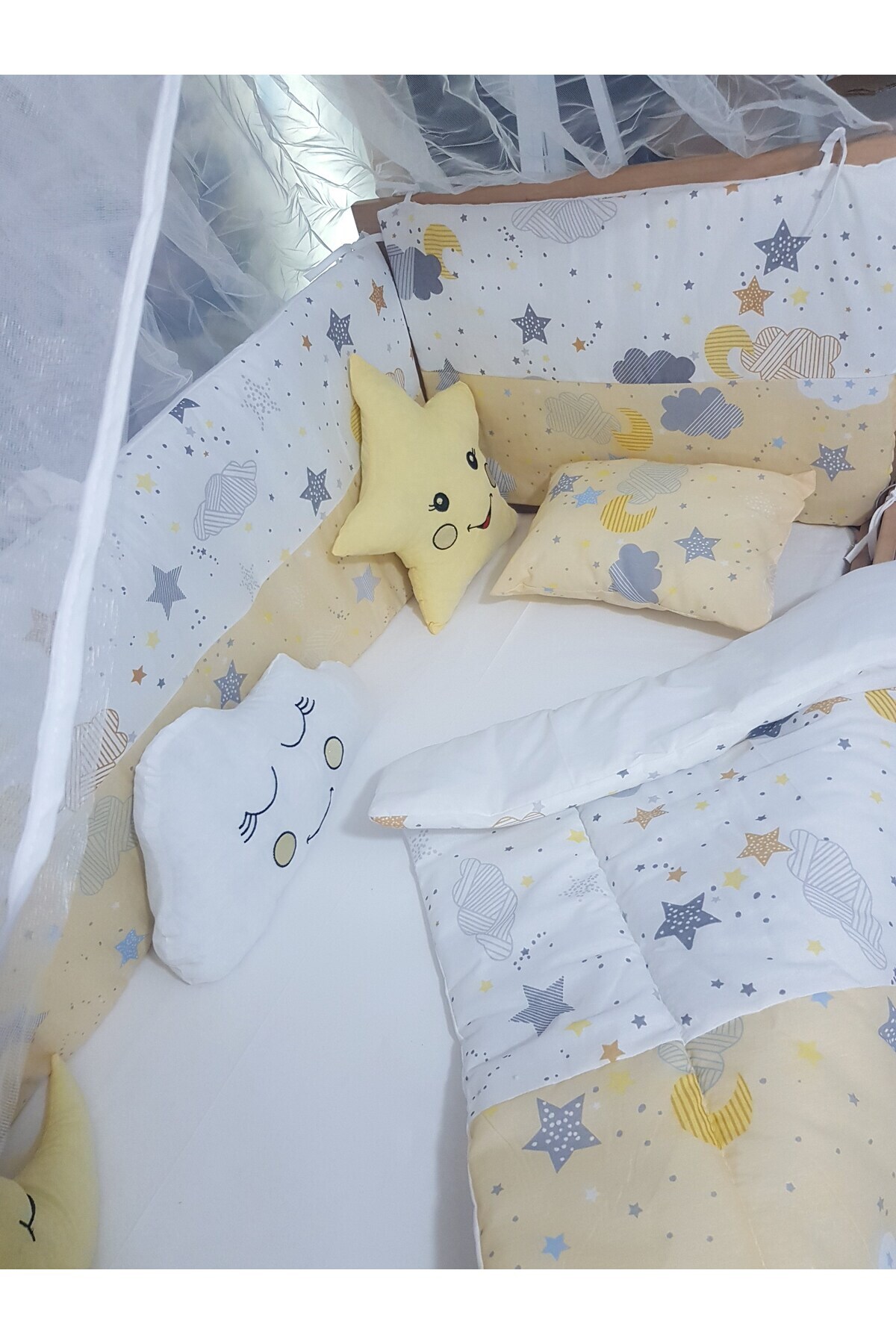 Baby Clime 60x120 Rüya Serisi Bebek Uyku Seti Sarı (CİBİNLİK VE APARAT DAHİL) fotoğrafı 6 (önizleme)
