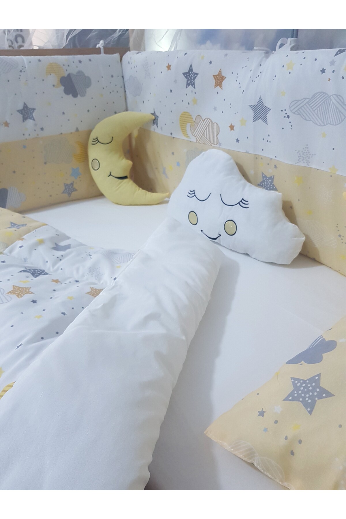 Baby Clime 60x120 Rüya Serisi Bebek Uyku Seti Sarı (CİBİNLİK VE APARAT DAHİL) fotoğrafı 3 (önizleme)