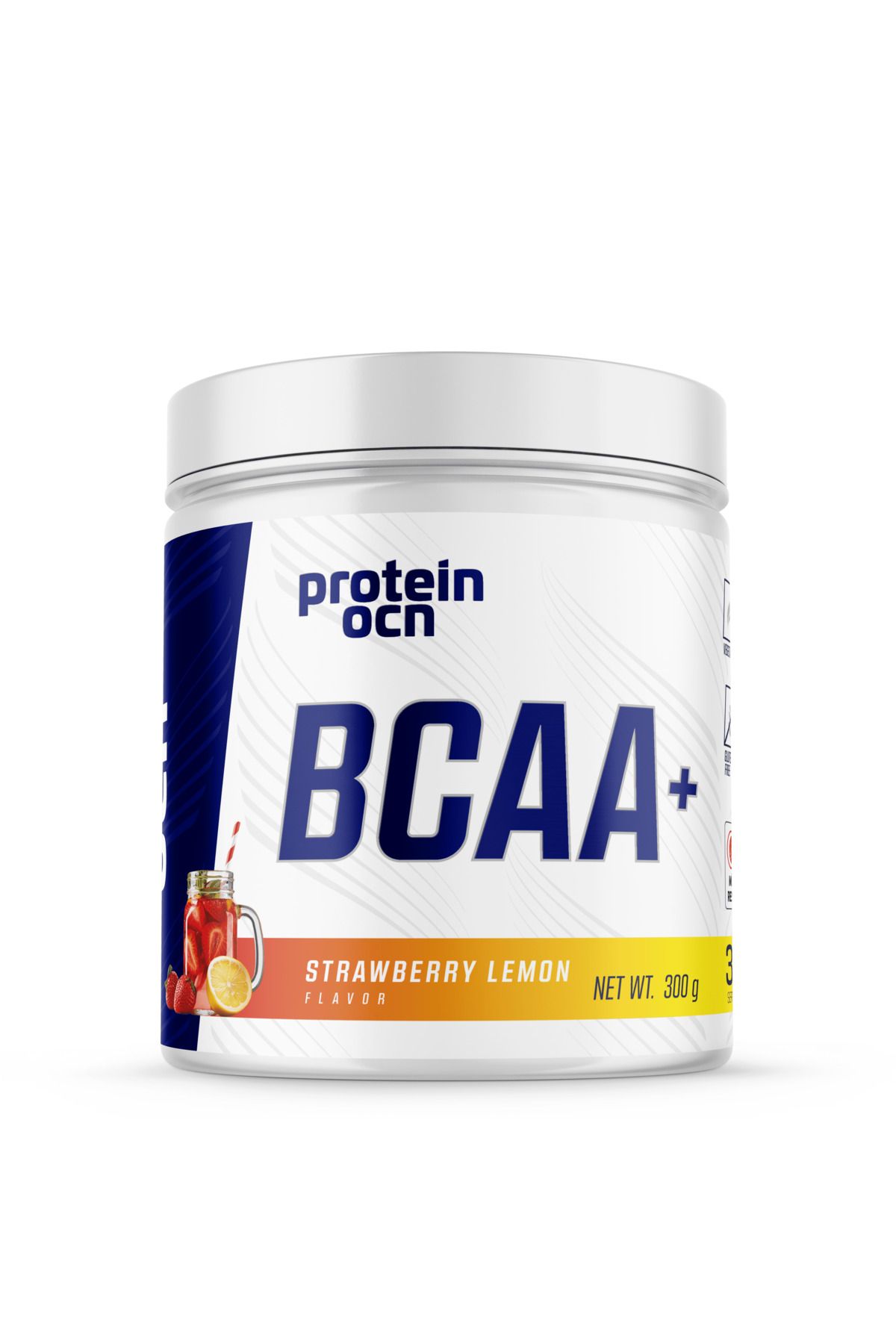 Proteinocean Bcaa+ Strawberry Lemon - 300g - 30 Servis