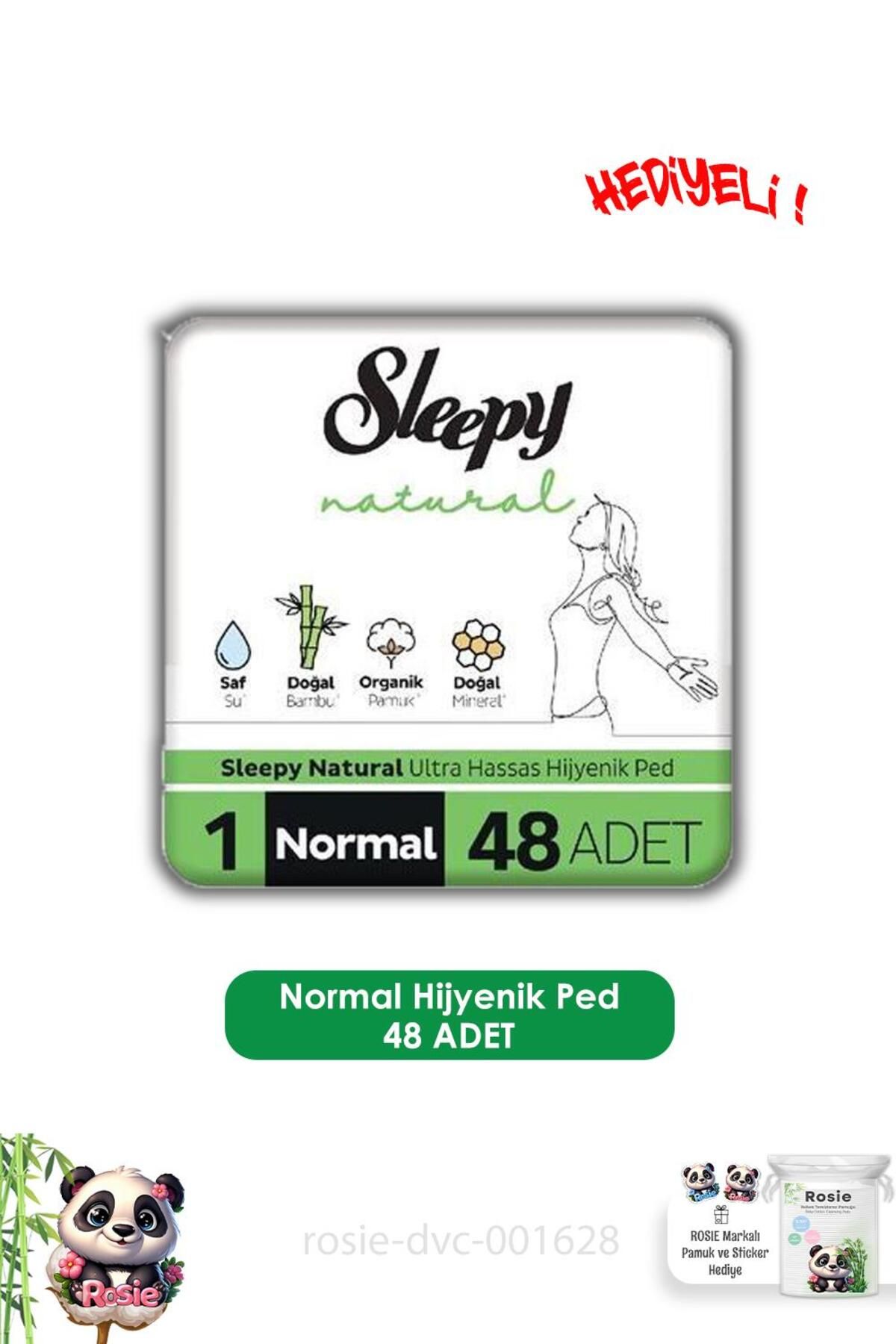 Sleepy Natural Ultra Hassas Hijyenik Ped Normal 48 Adet Ped ve ROSIE