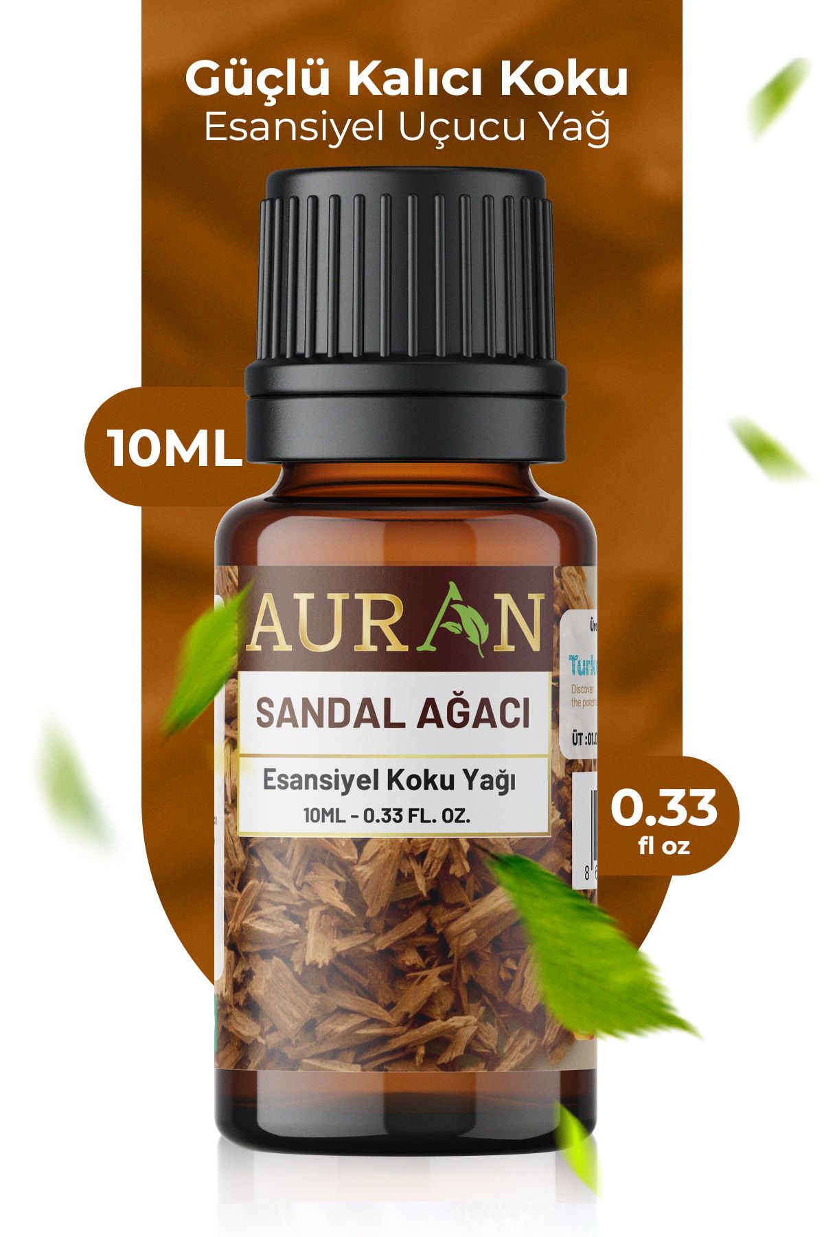 AURAN Sandal Ağacı Esansiyel Uçucu Koku Yağı Difüzör Esansı Buhurdanlık Yağı Aromaterapi Yağı 10ml