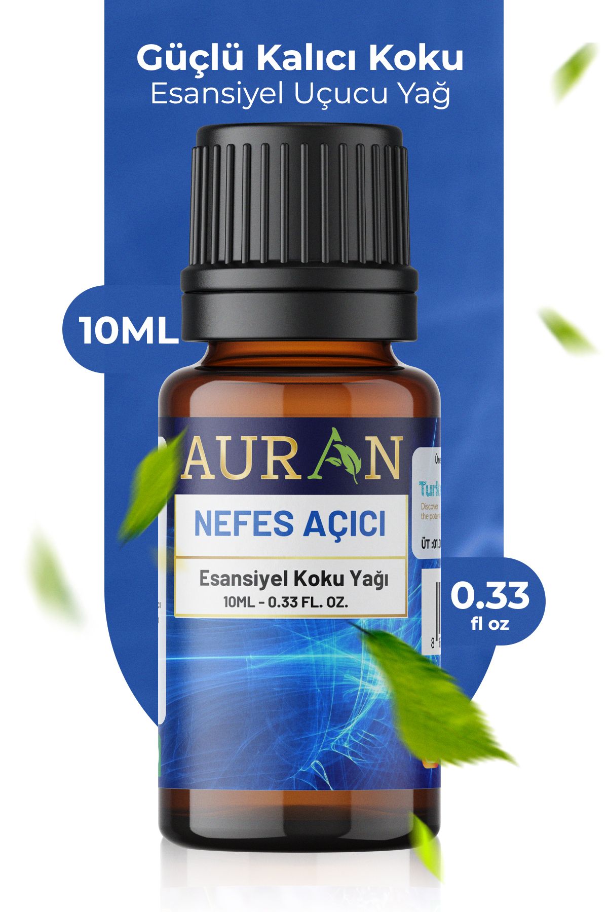 AURAN Nefes Açıcı Nane Ve Okaliptüs Esansiyel Uçucu Koku Yağı Buhurdanlık Yağı Difüzör Esansı Küre 10ml