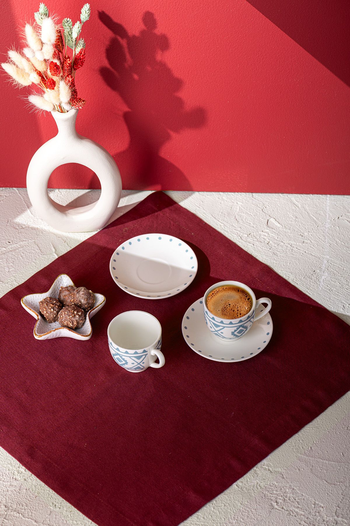 Emsan-Set cești de cafea Azur New Bonem pentru 2 persoane - 90 ml Albastru 4