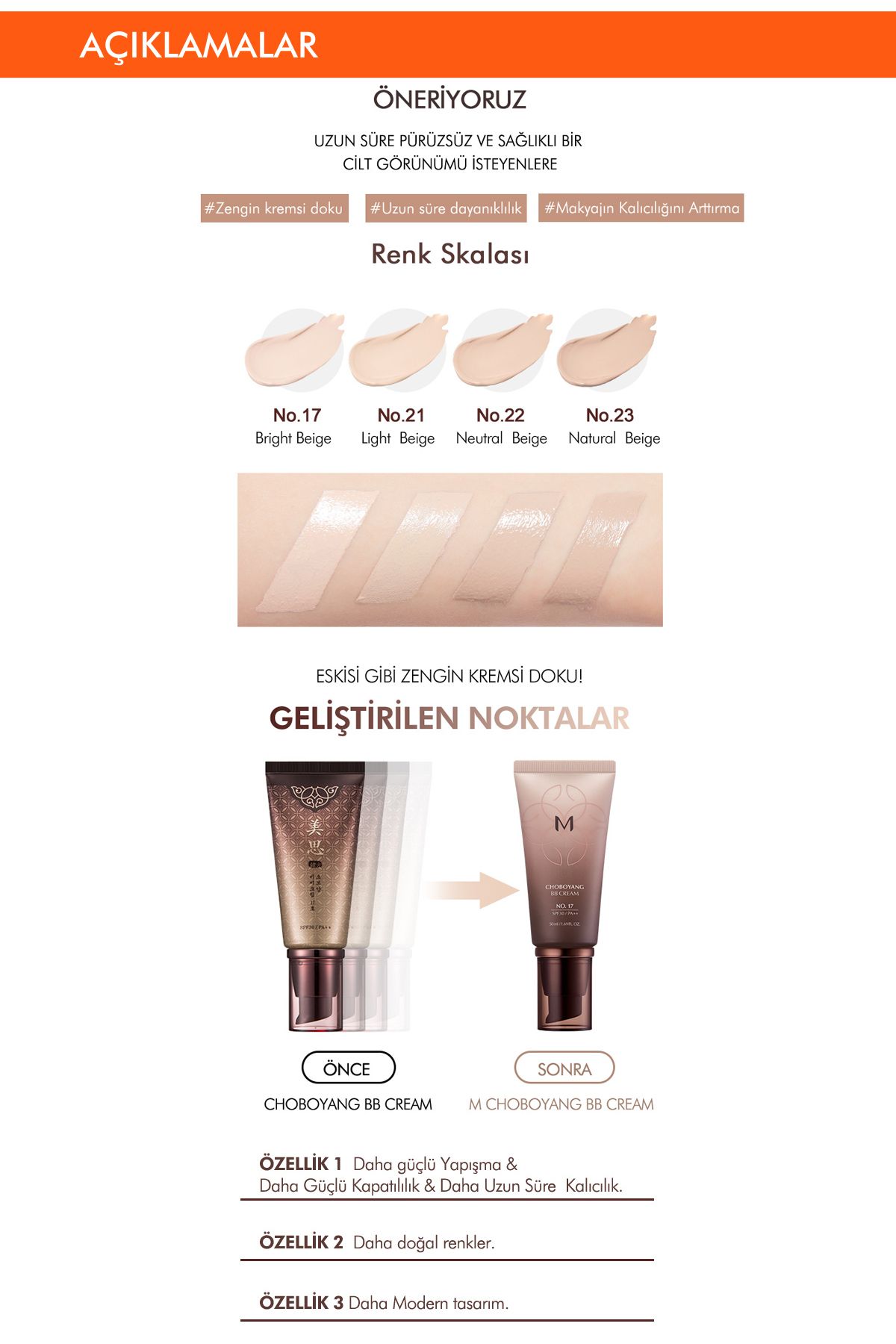 Missha-Bb Cream with Herbal Ingredients m Choboyang Bb Cream with Intensive Coverage Spf30/Pa++ 50ml (No.17) 3