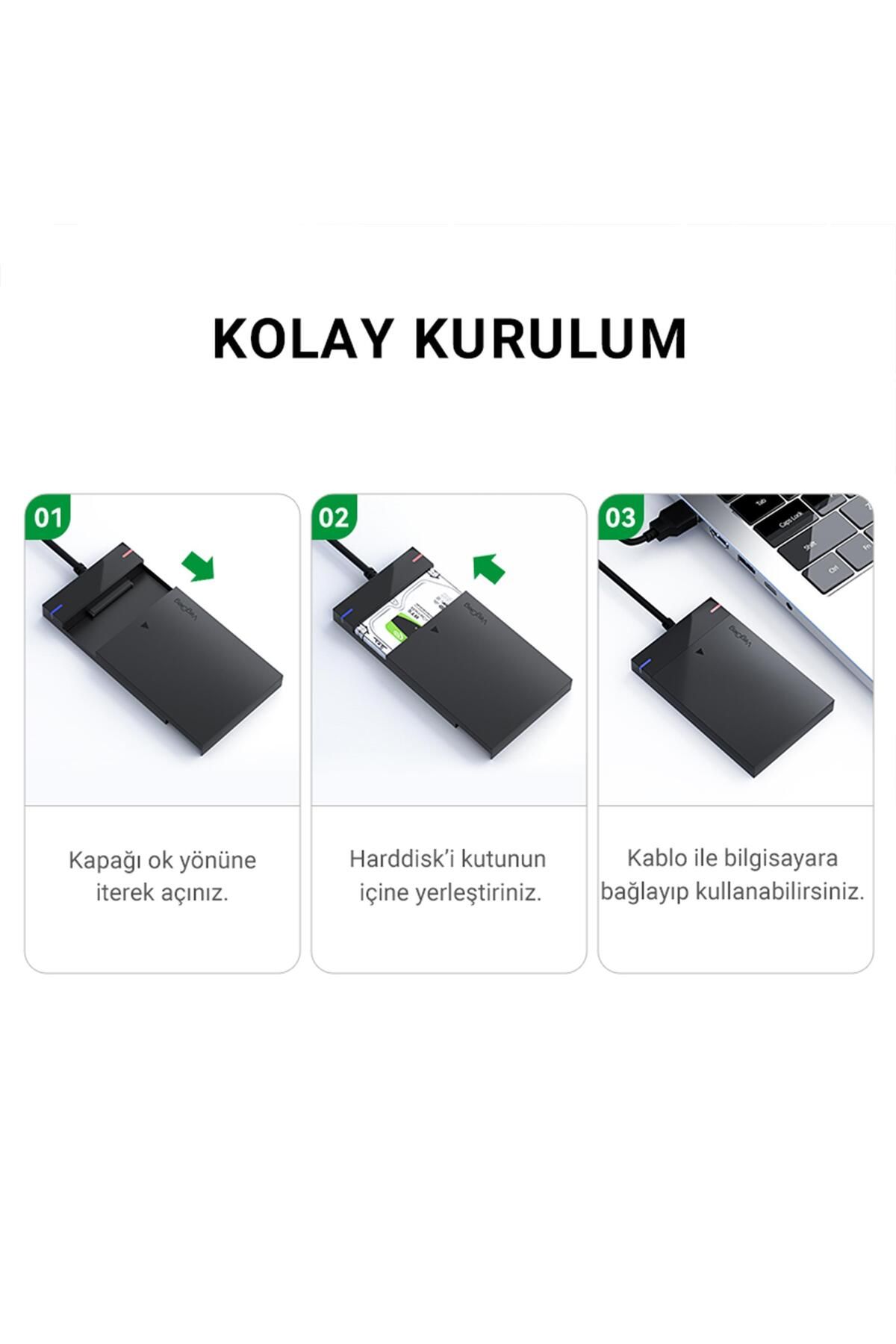 Usb 3.0 Micro-b 2.5" Inch Sata Ssd Hard Disk Kutusu - 4