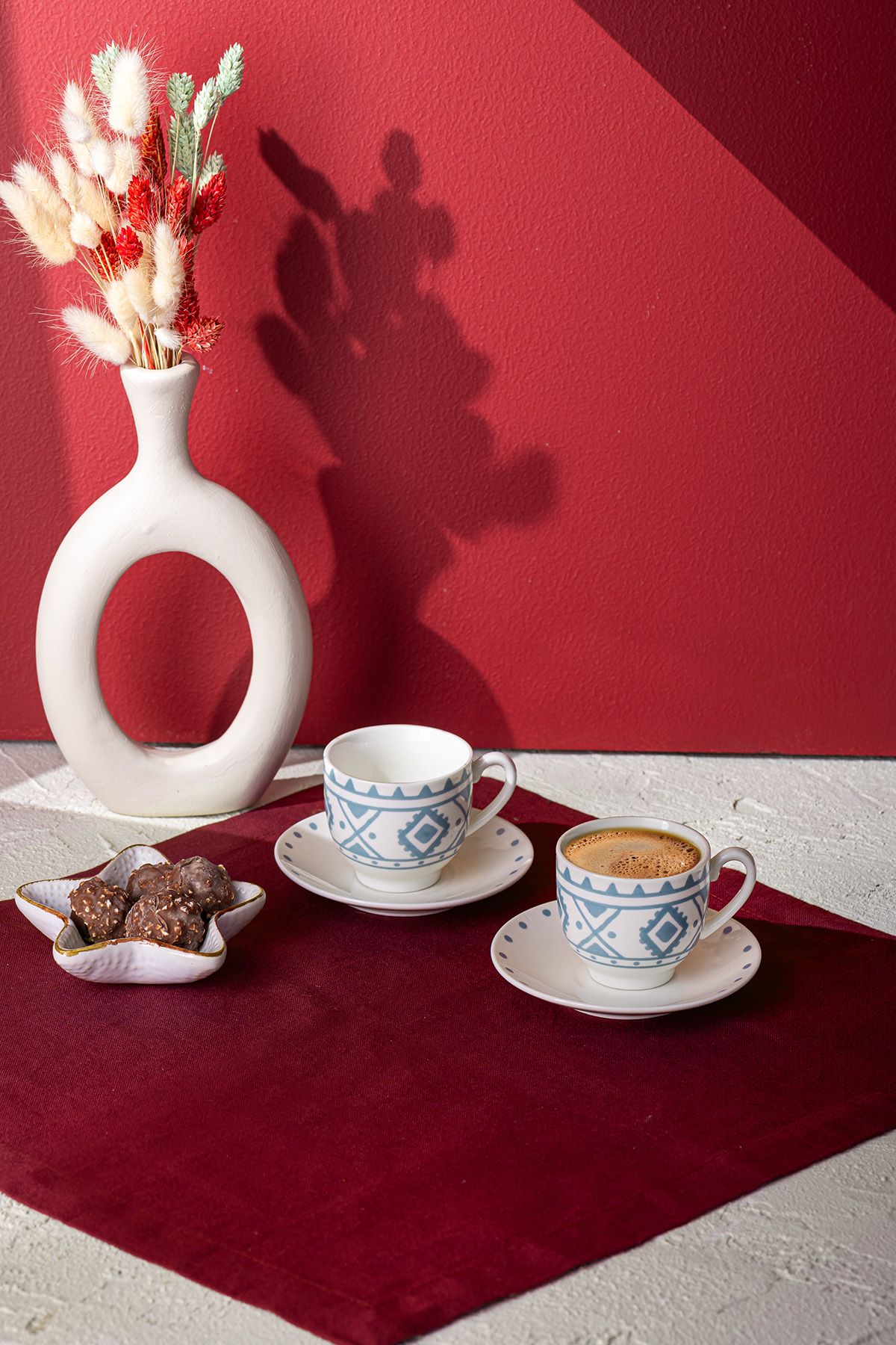 Emsan-Set cești de cafea Azur New Bonem pentru 2 persoane - 90 ml Albastru 2