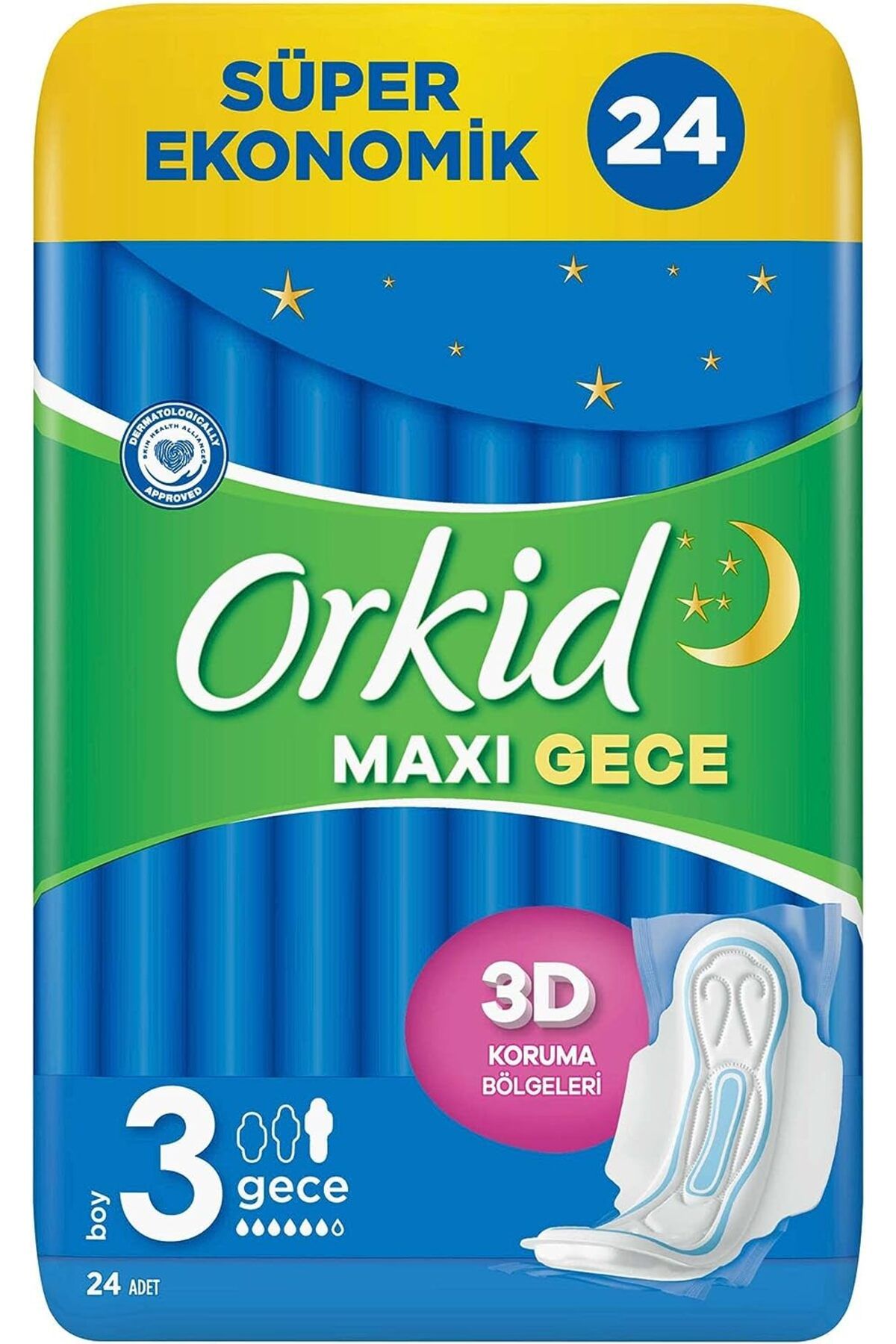 Genel Markalar Maxi Hijyenik Ped Gece Süper Ekonomik Paket 24 Ped