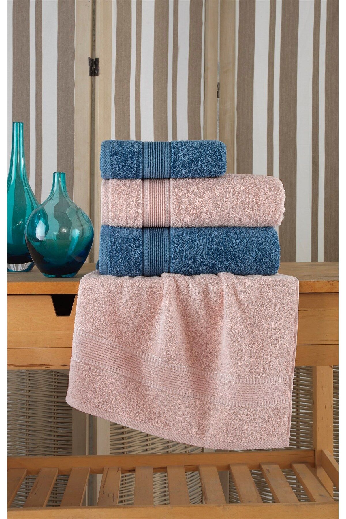 neşe home collection-Sandy Bath Towel Set 3