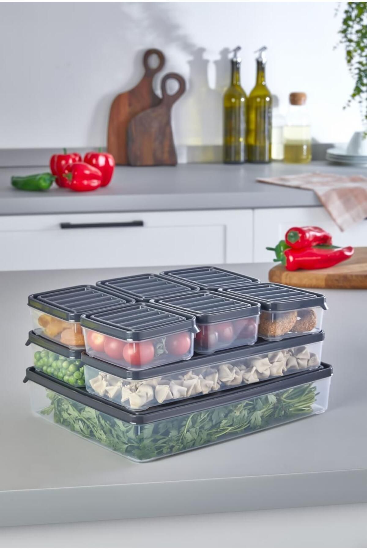 KRM HOME-9 Piece Picnic Breakfast Fresh Food Storage Container - Breakfast 6
