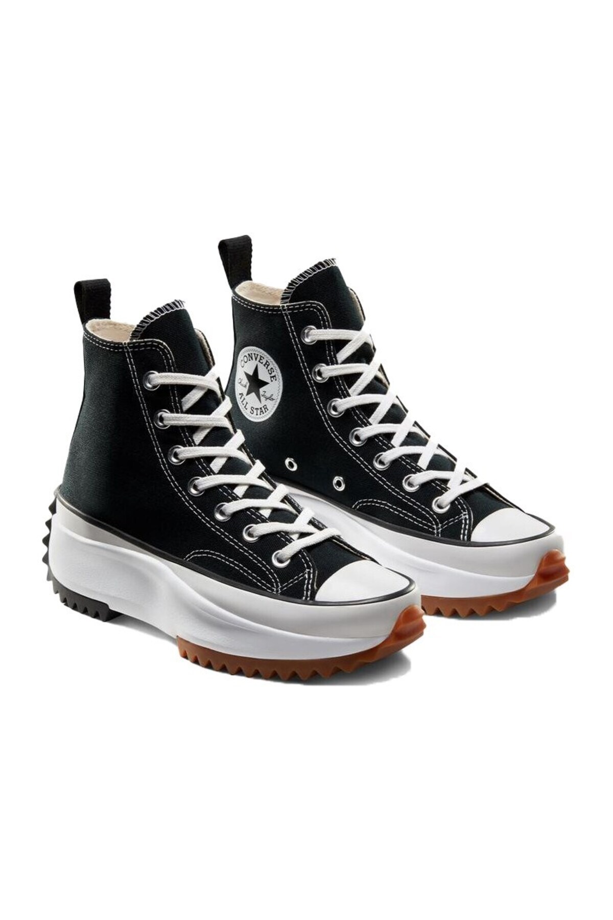 Converse-Damen-Sneaker 166800c Run Star Hike Canvas Platform Schwarz/weißes Canvas 3