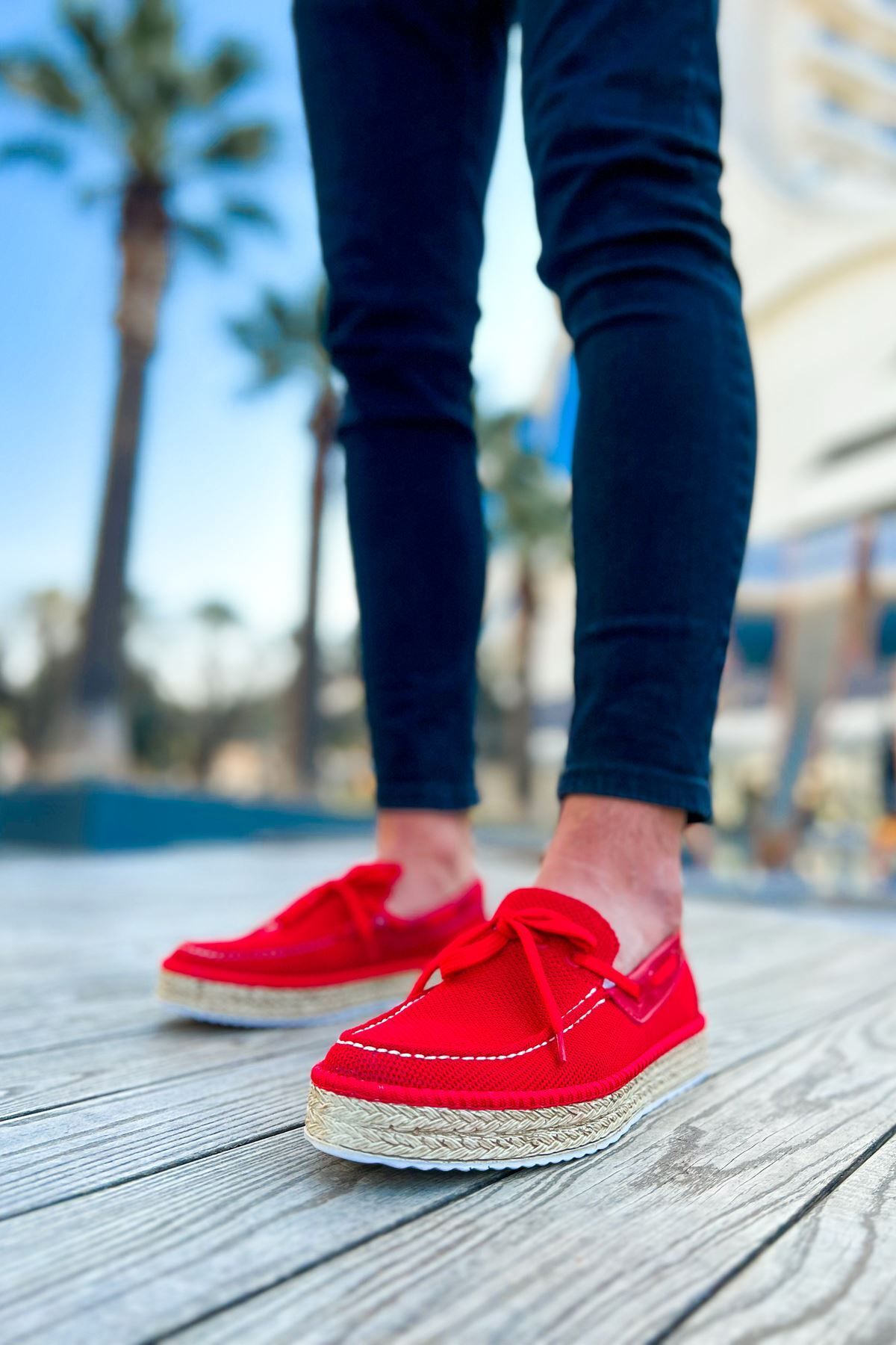 PİNK STAR CH311 Espadril Erkek Ayakkabı KIRMIZI