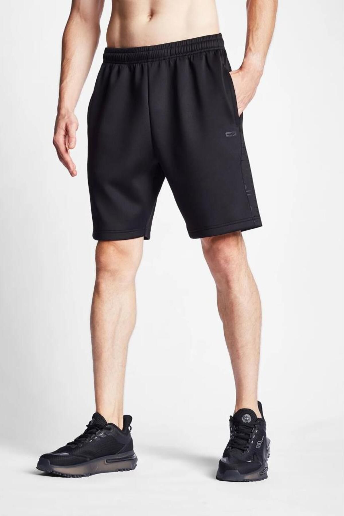 Lescon-24B-1140 Shorts Black 24Btes 001140633   Men's Black Shorts 2