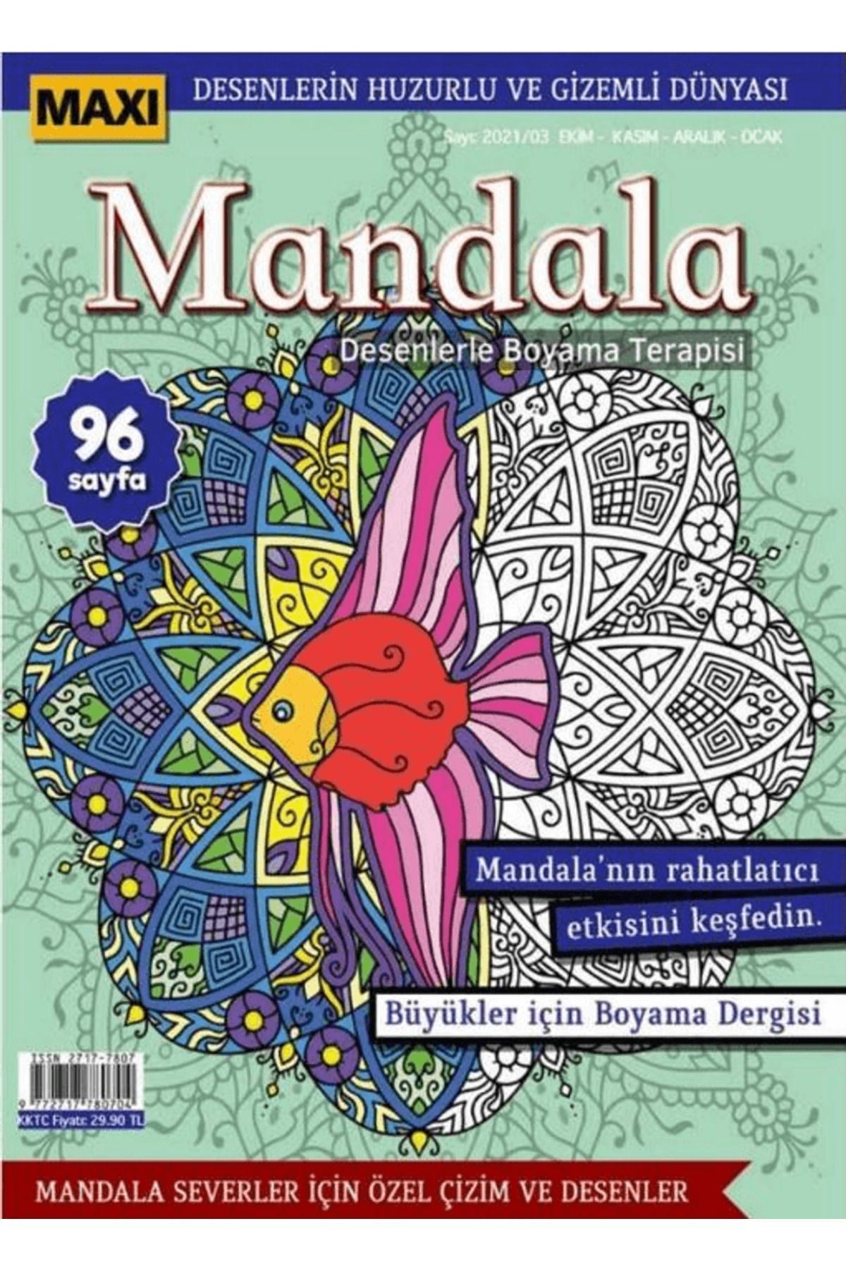 Maxi Yayıncılık Maxi Mandala Desenlerle Boyama Terapisi 5 / Kolektif / Maxi Yayıncılık / 9772717780490