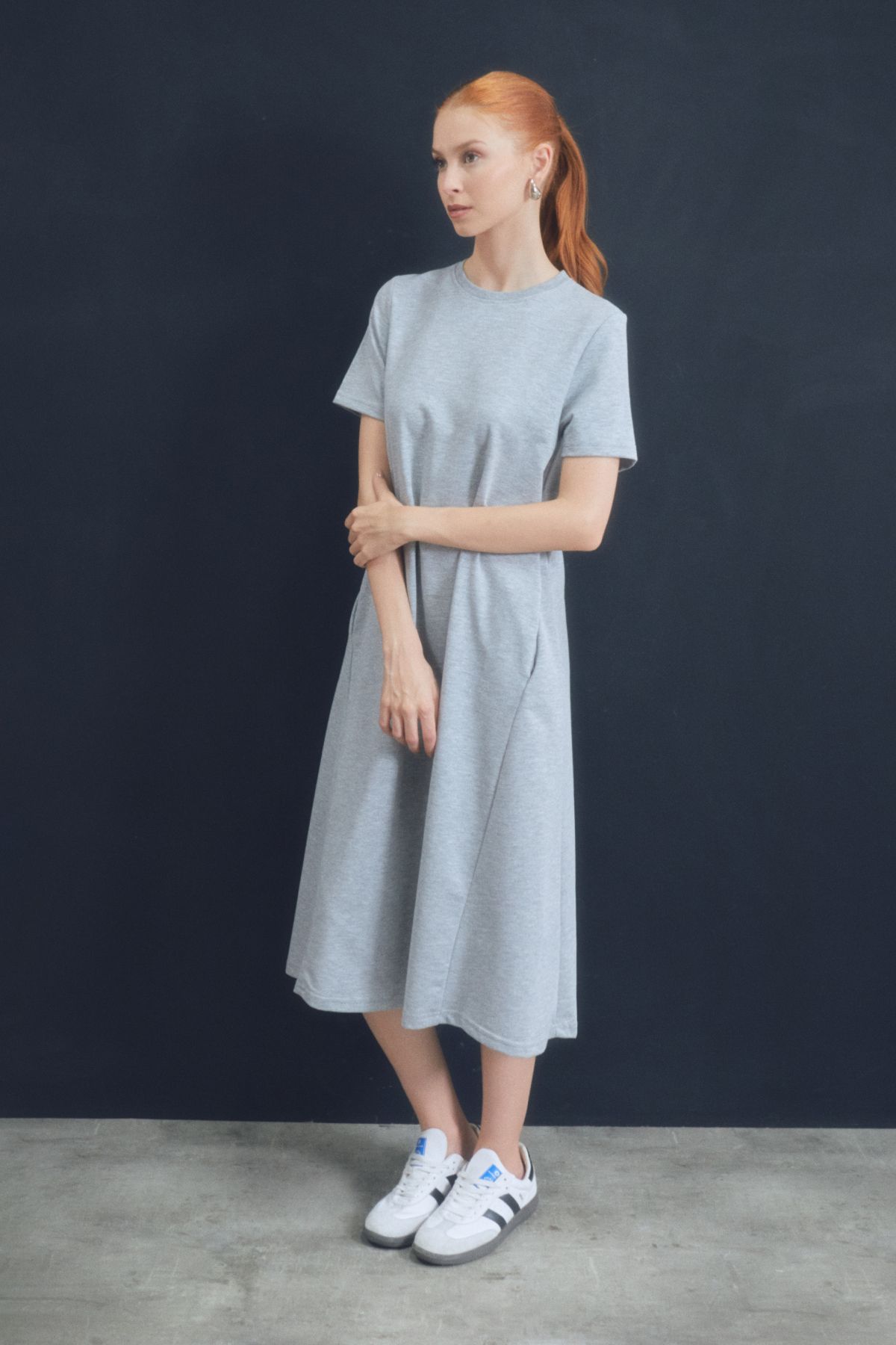 Fulla Moda-Oversize Basic Pocket Dress 3