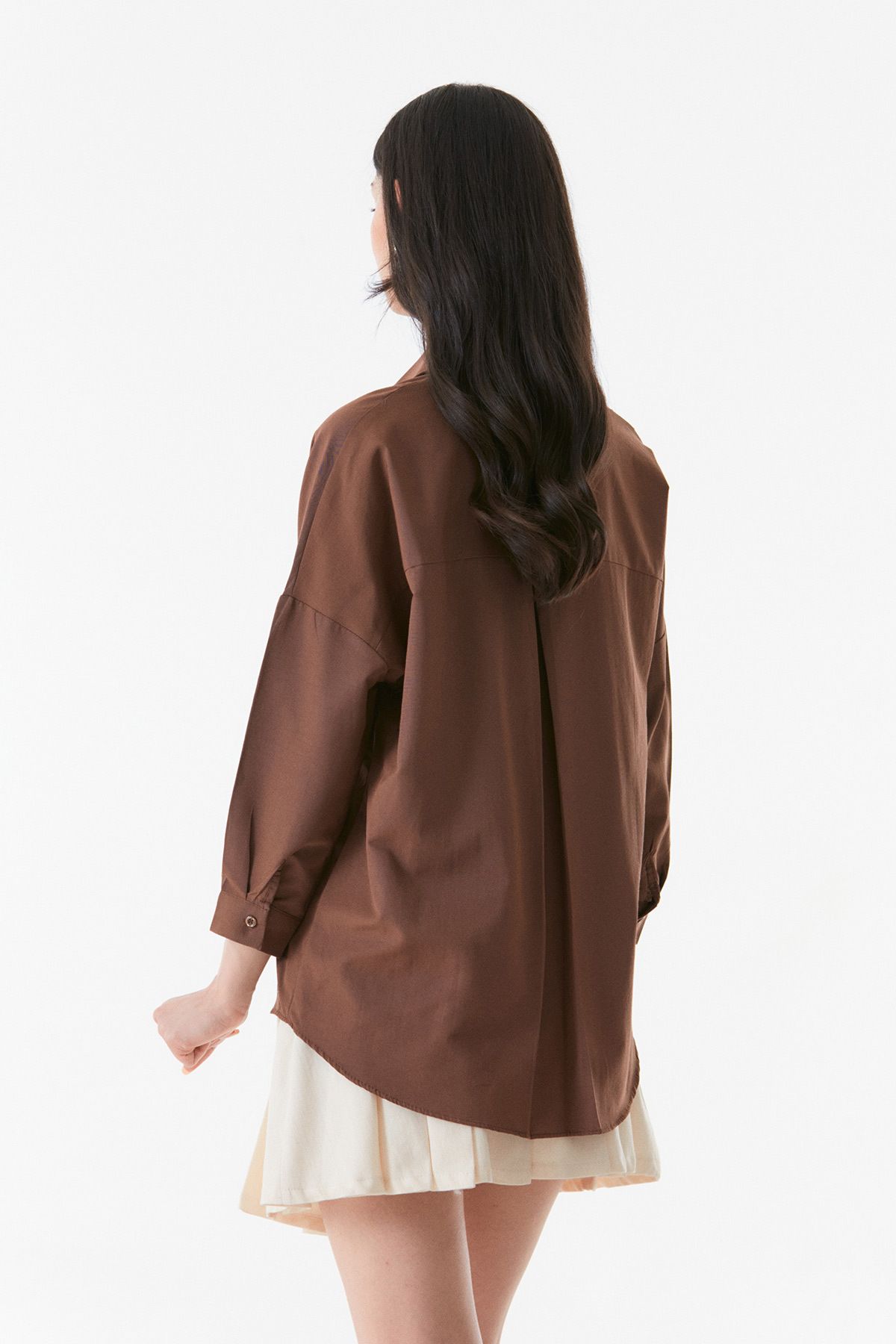 Fulla Moda-Oversize Cut Basic Shirt 5