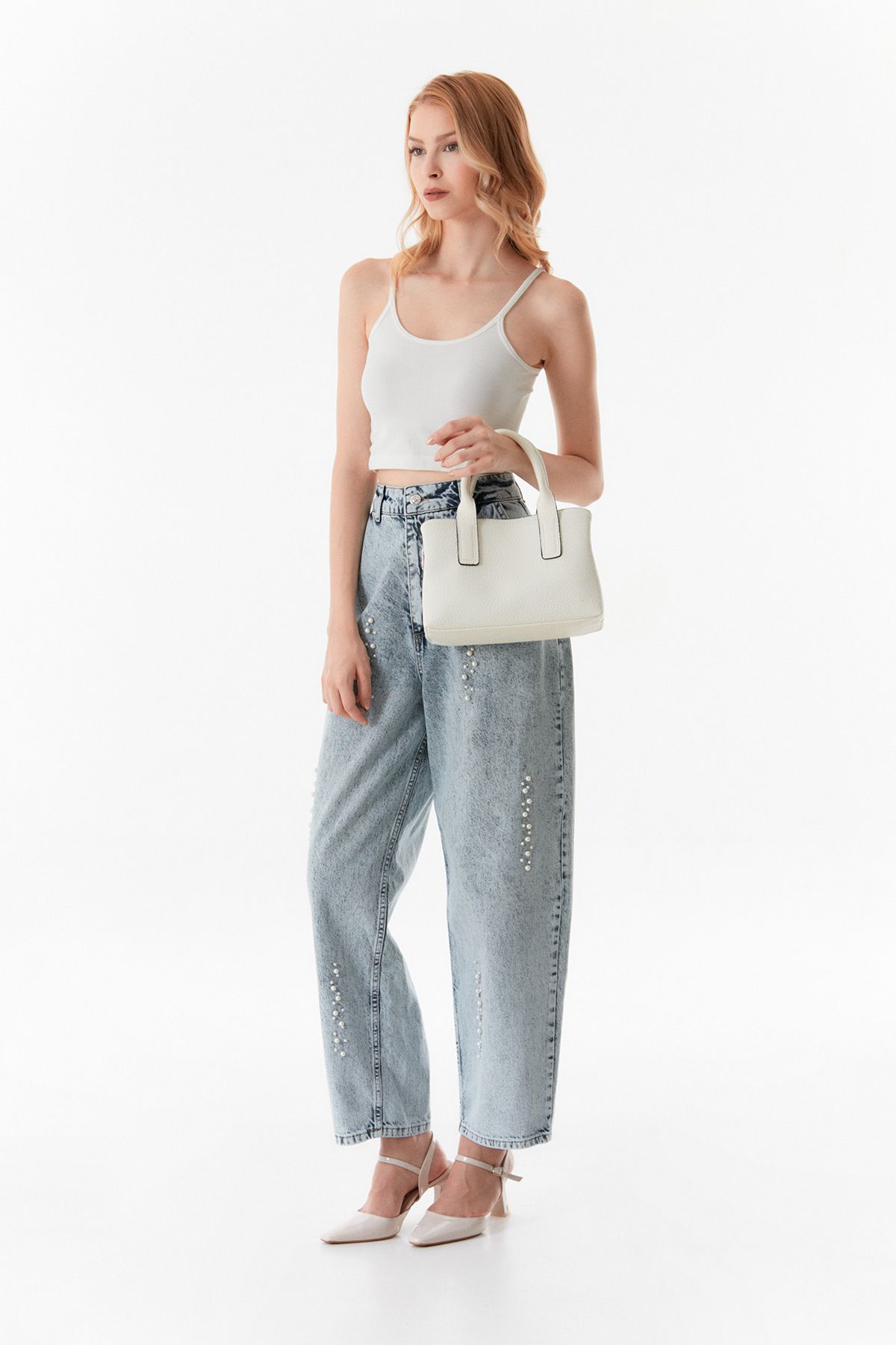 Fulla Moda-Faux Leather Zipper Bag 5