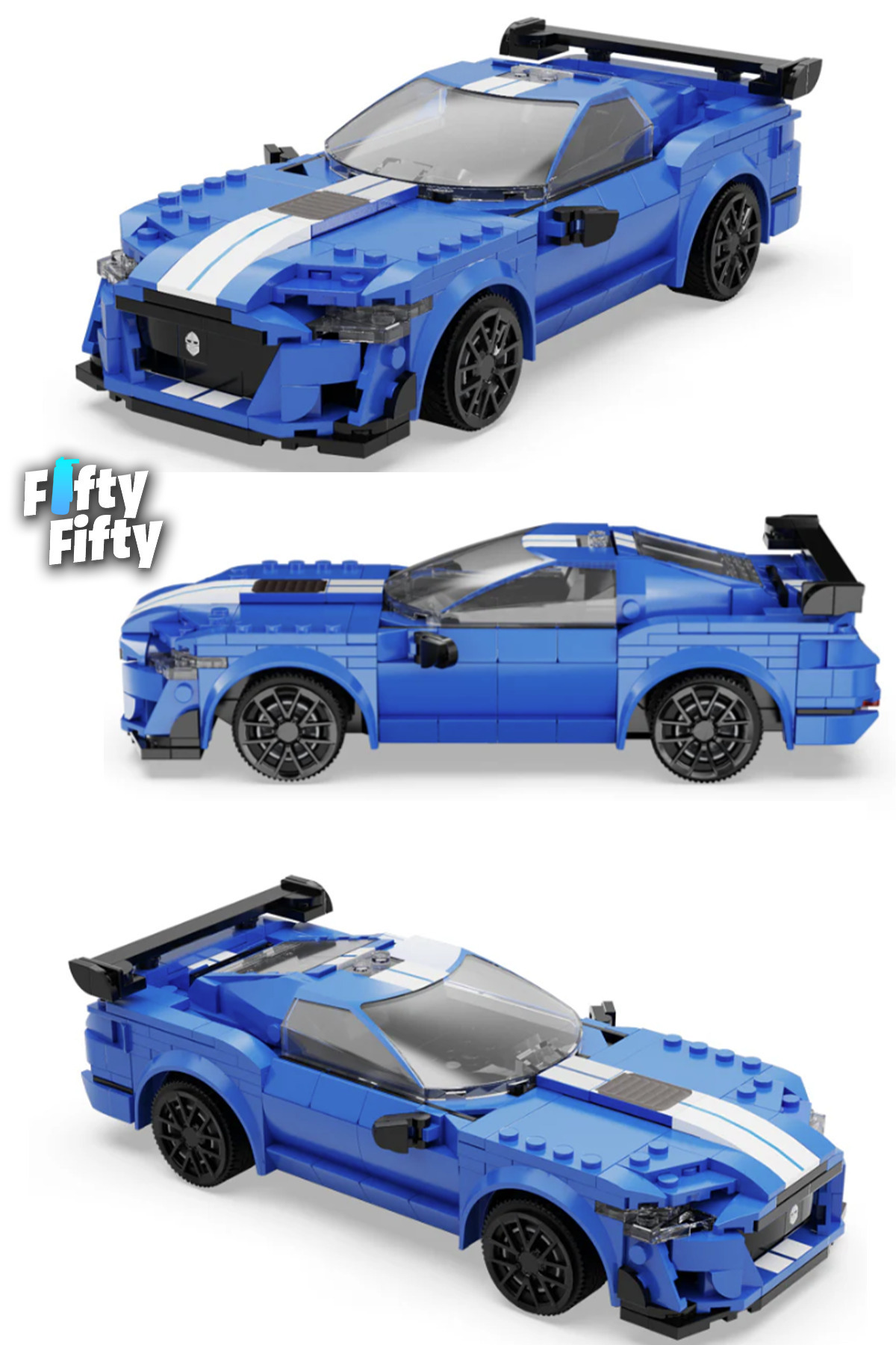 Vagonlife-Cada Blue Knight Race Car - Remote Controlled (325 Pieces) Toy Set 2