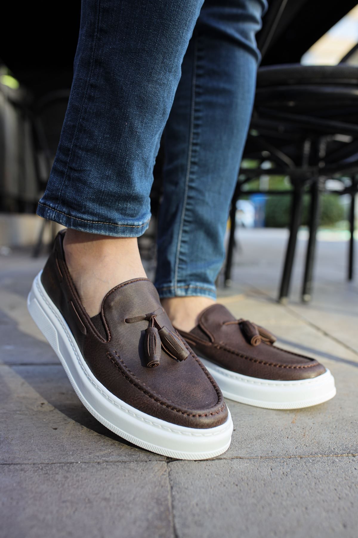 DEEFWEAR Erkek Loafer  Ayakkabı KAHVE