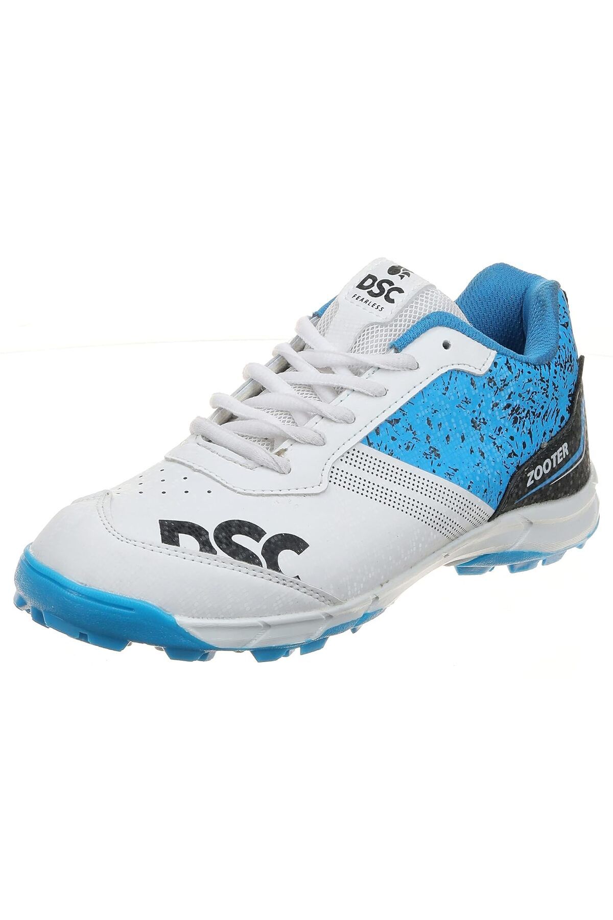 DSC-Zooter Cricket Shoes for Men & Boys (White/Blue, 41 EU) 1