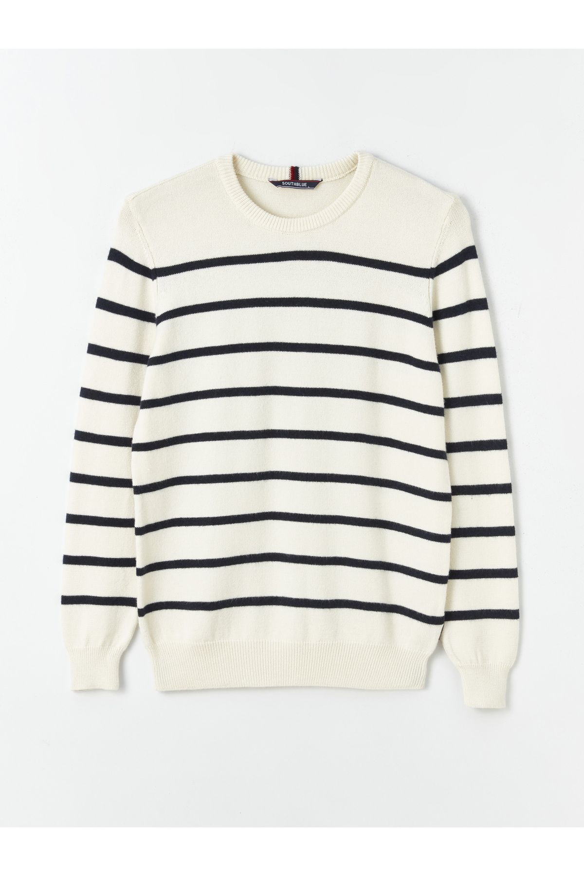 LC Waikiki-Crew Neck Long Sleeve Striped Men's Knitwear Sweater 6