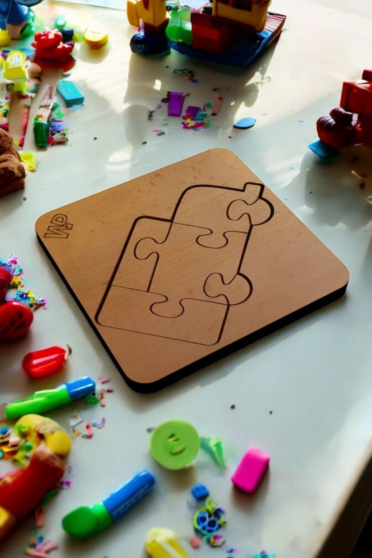 1Fark Eğitici Puzzle 4mm Plywood Ahşap Boyanabilir Çocuklar Için - Taşıtlar - Kamyon