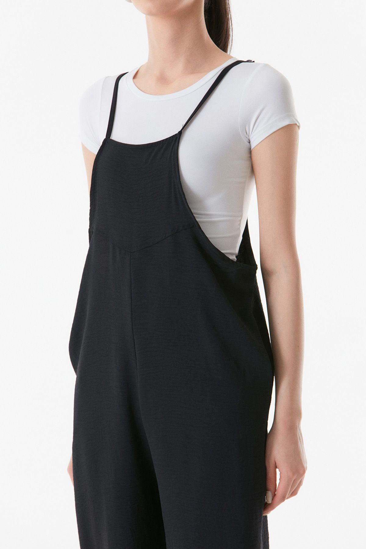 Fulla Moda-Ayrobin Fabric Casual Jumpsuit - Rope Strap 7