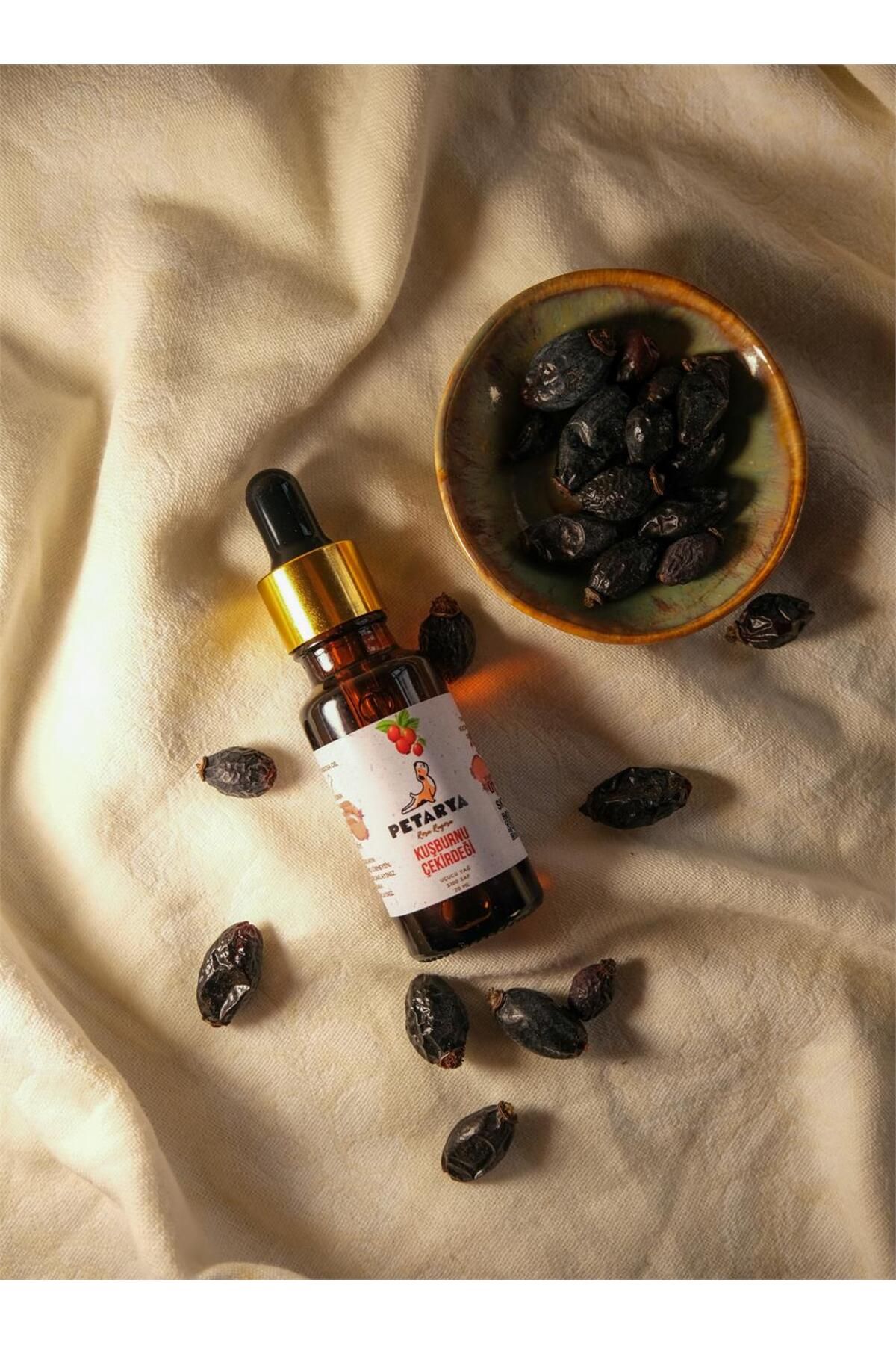 روغن مراقبتی 100 ٪ فشار خون بر روی دانه گل سرخ Rosa Rugosa 20 میل PETARYA