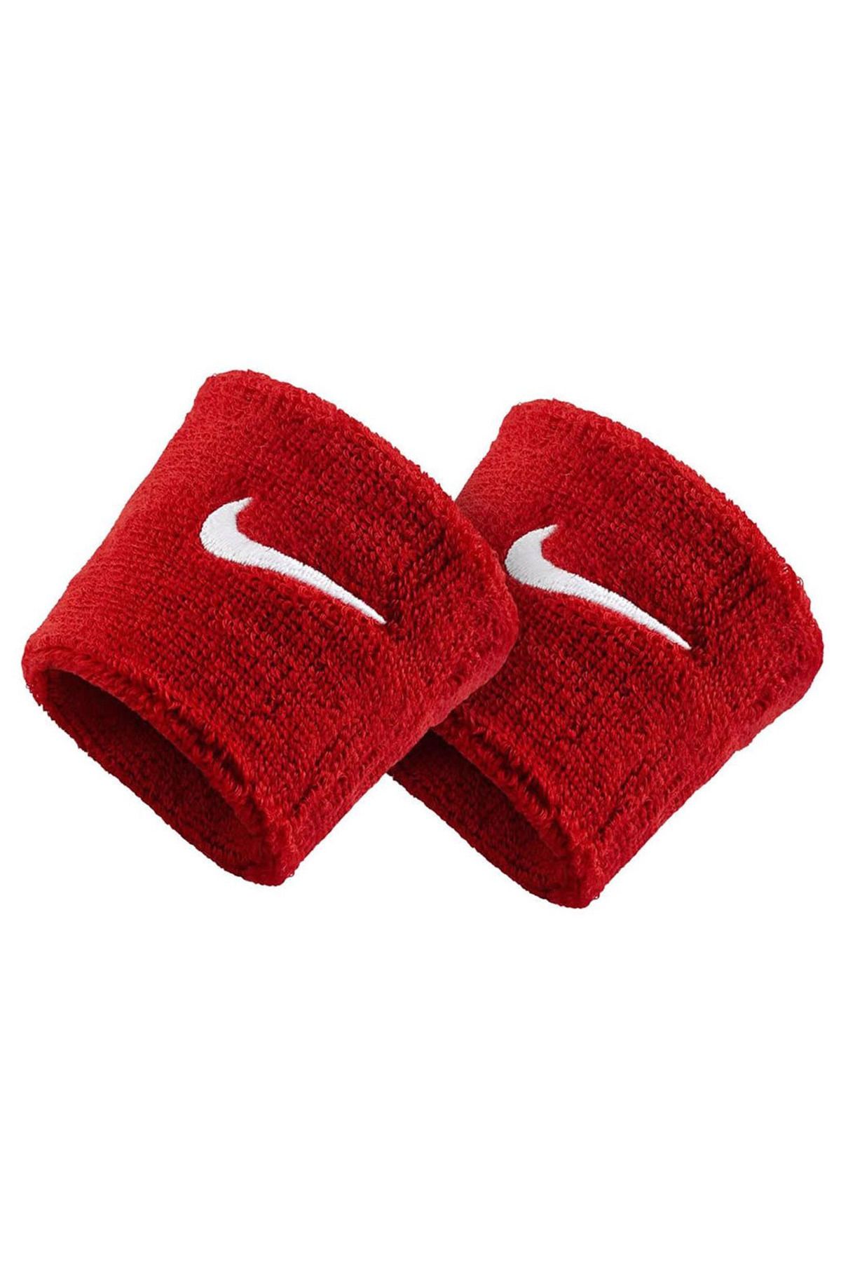 Nike Swoosh Wristbands 2 Unisex Kırmızı Antrenman Havlu Bileklik N.nn.04.601.os