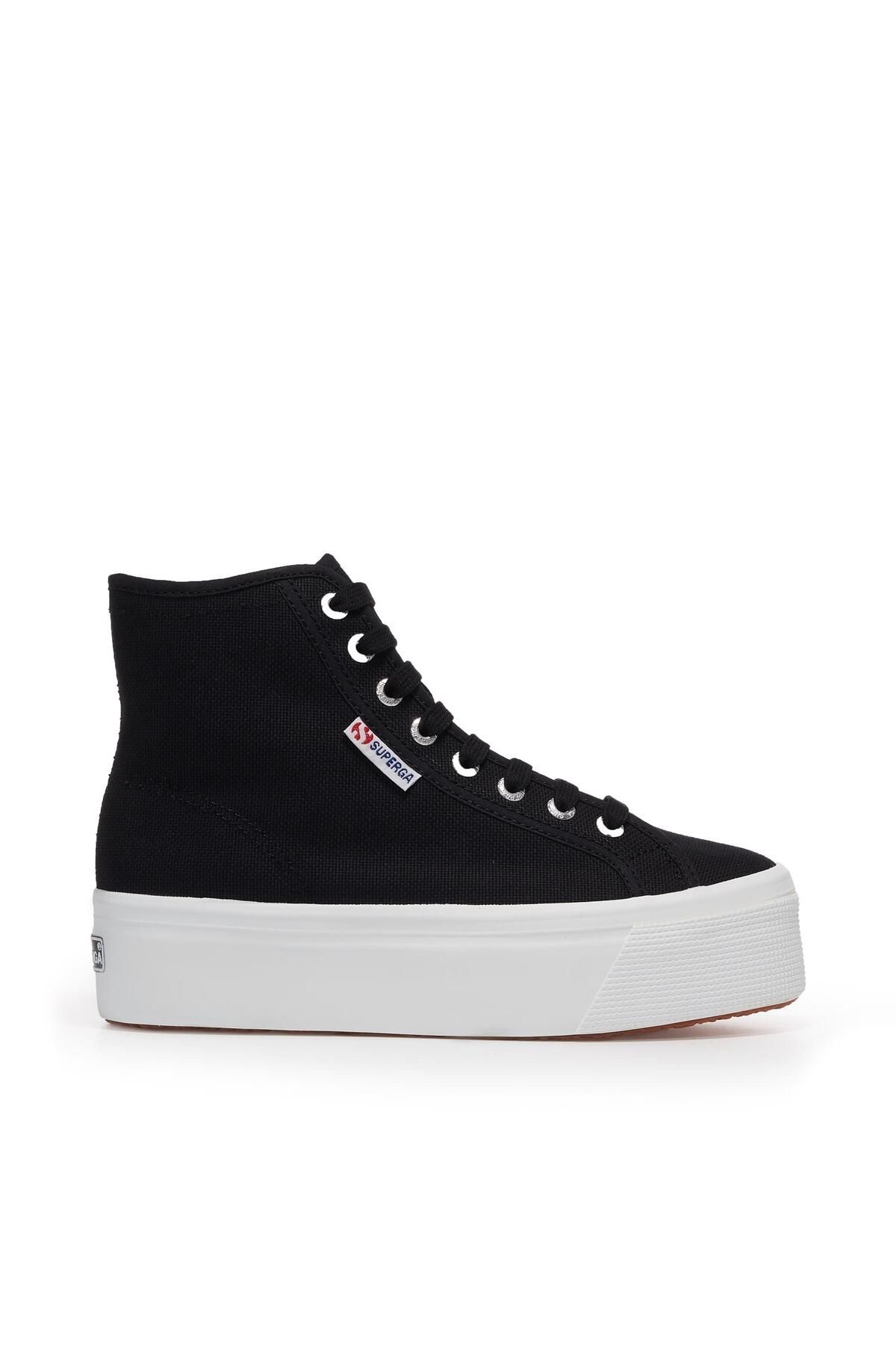 کفش کتانی بلند مشکی زنانه 2708 Hi Top Superga