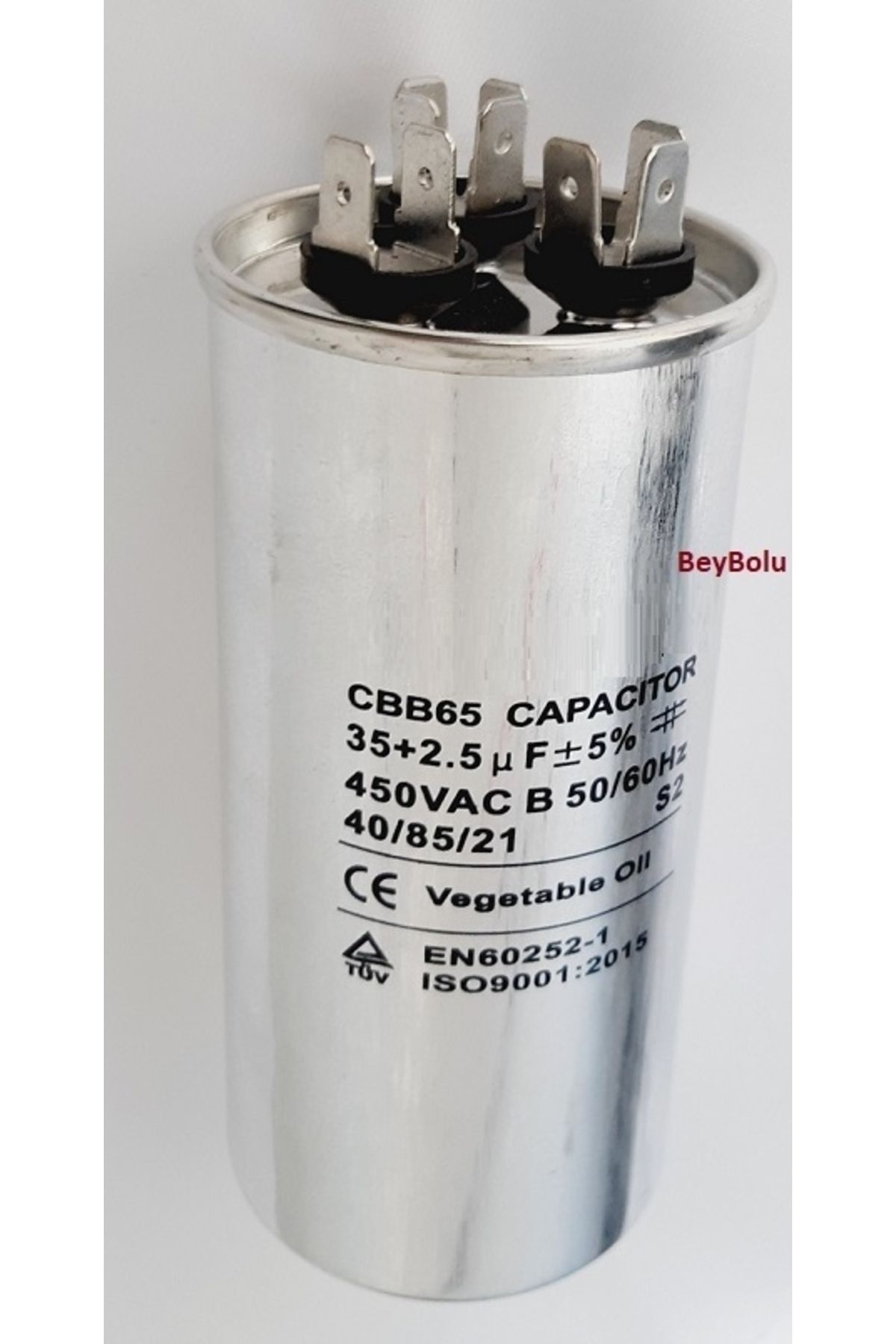 FullYedek 35+2,5 uF KLİMA KAPASİTÖR , 35+2,5 Mf 450 V AC KLİMA KONDANSATÖR