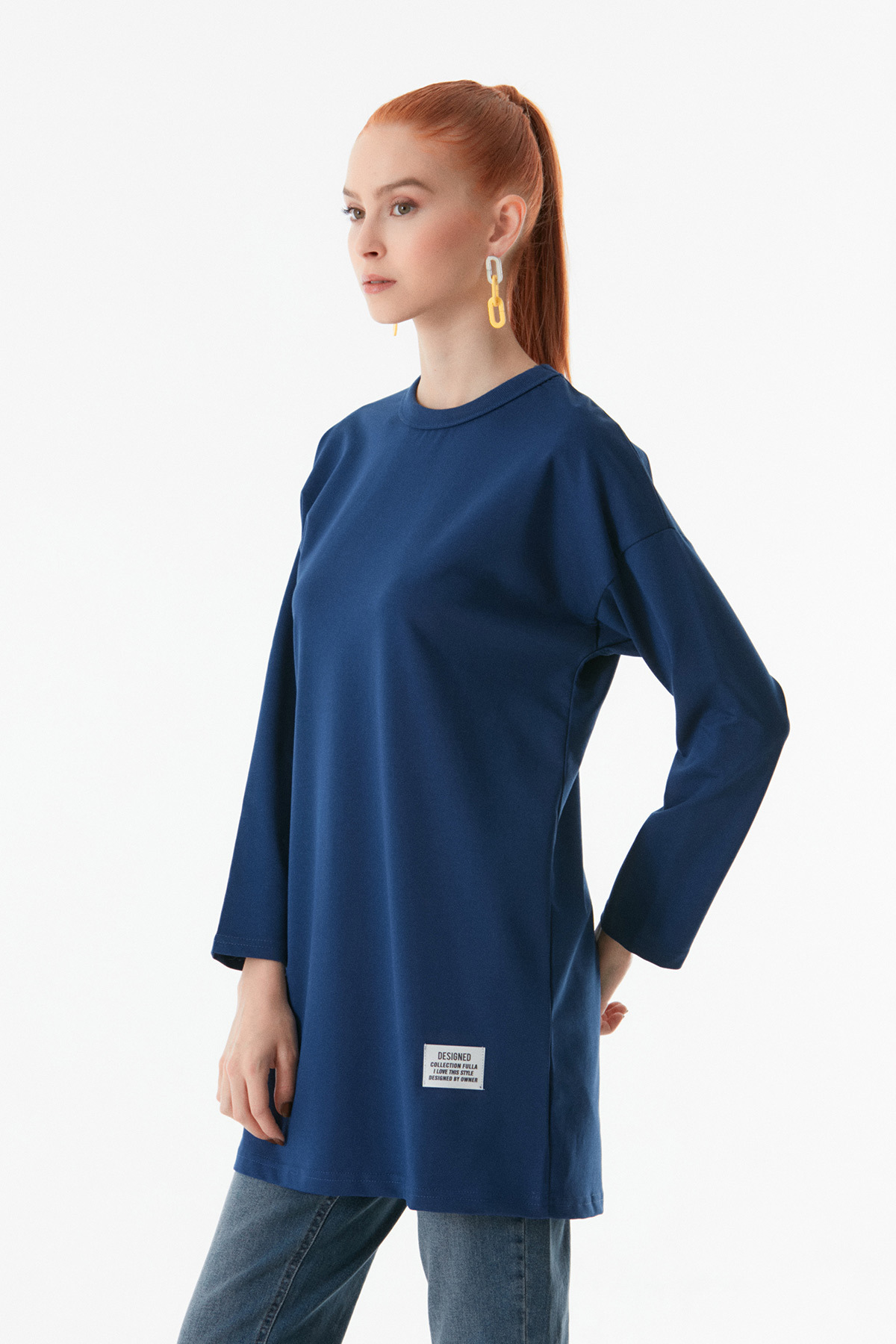 Fulla Moda-Basic Crew Neck Tunic 4