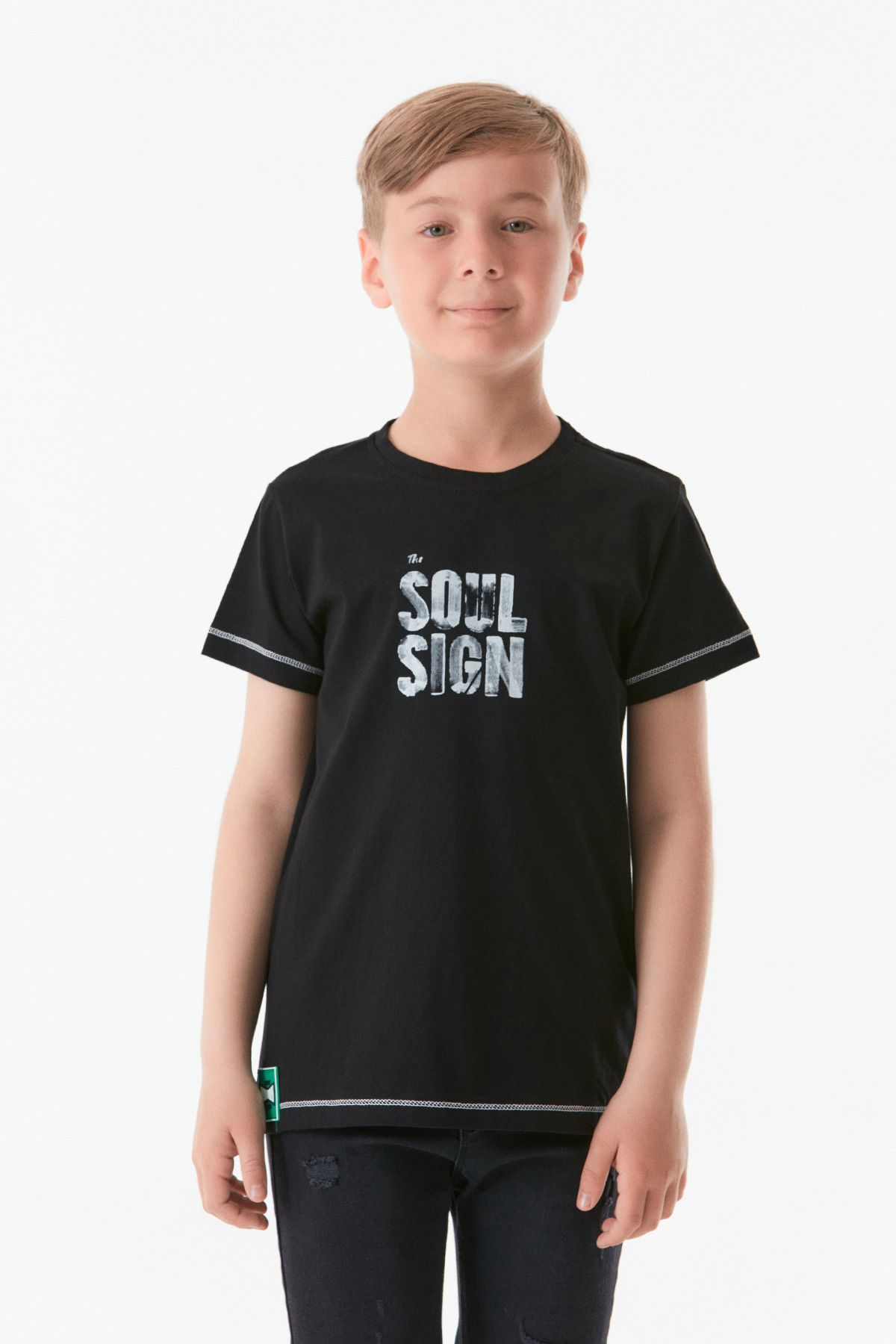 Fulla Moda Tricou Pentru Baieti - Imprimat Fata Si Spate Masculin - 8-9 ani