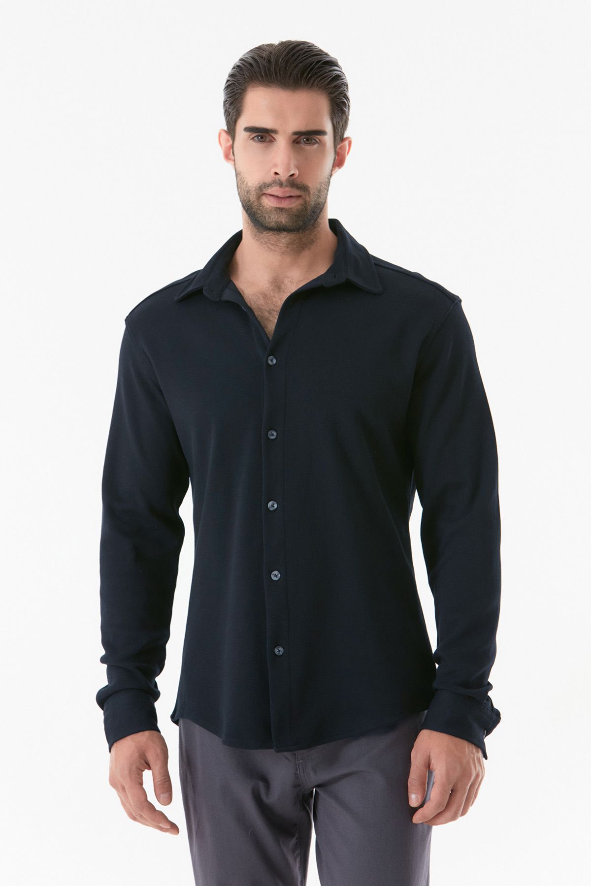 Fulla Moda-Buttoned Basic Shirt 4