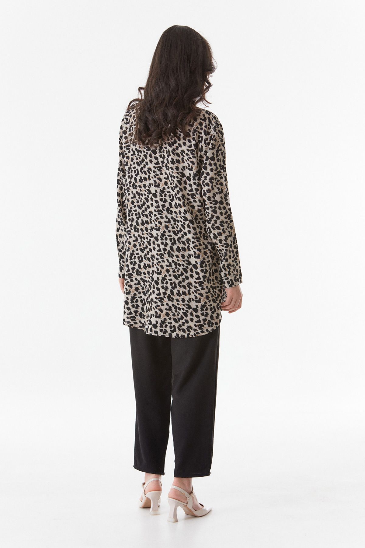 Fulla Moda-Plus Size Leopard Patterned Palazzo Set - Fullamodest 5
