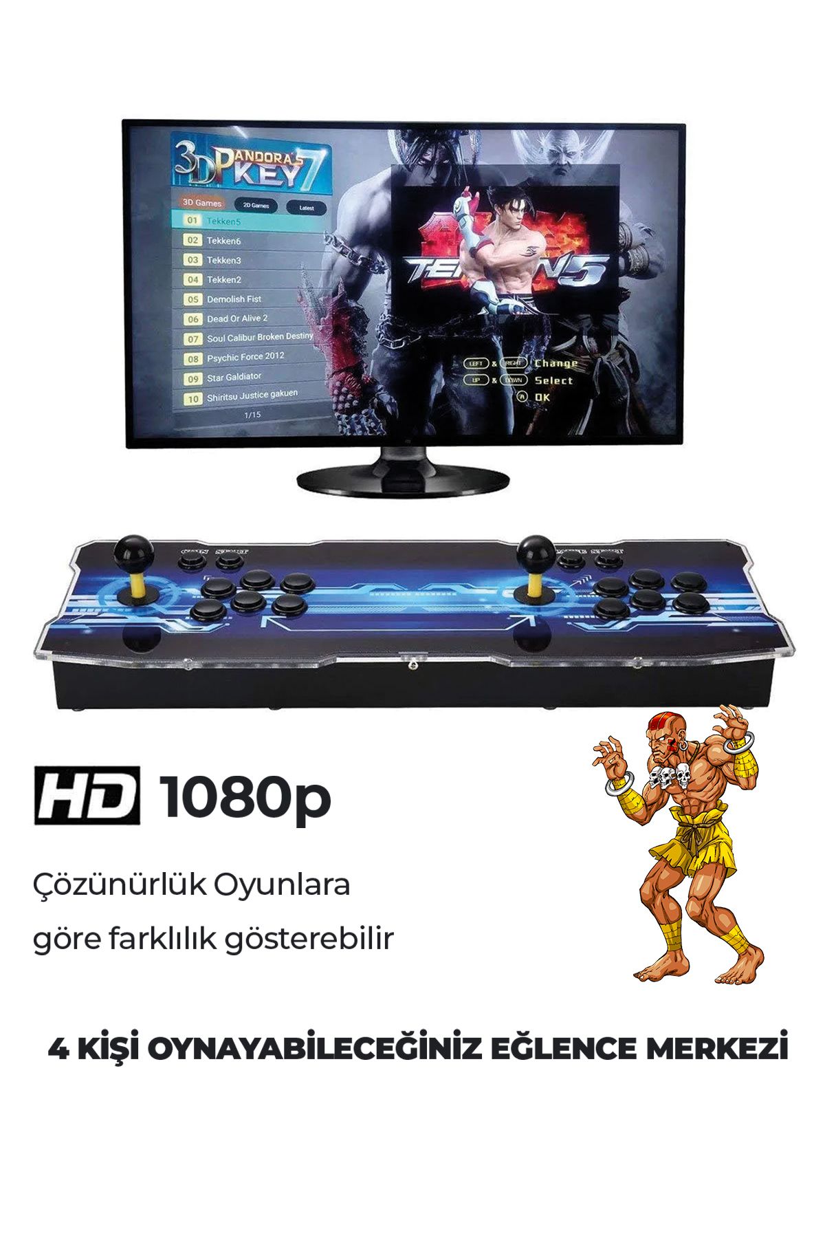 Süper Box 2024 Retro Oyun konsolu - 7