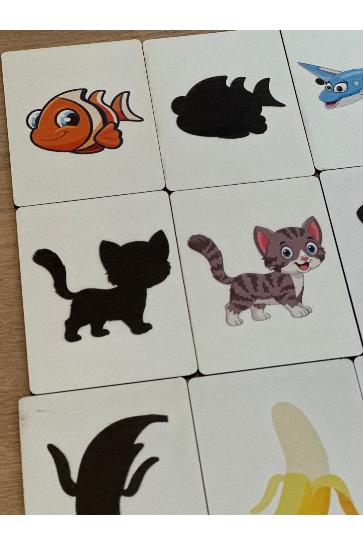 Bellacasa Gölge Eşleme Kartı Ahşap Oyun, Eğitici Oyuncak, Montessori Eğitim Oyuncak,Motor Zeka Oyuncak fotoğrafı 4 (önizleme)
